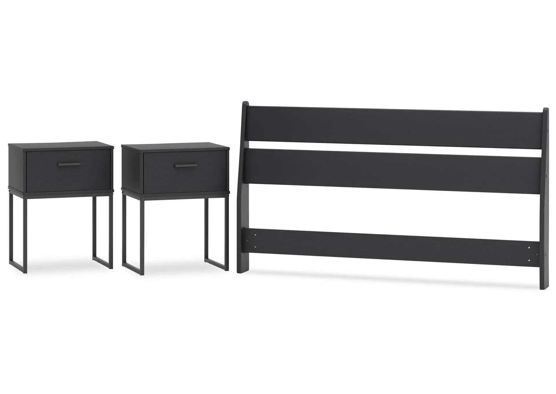 Socalle Queen Panel Headboard with 2 Nightstands