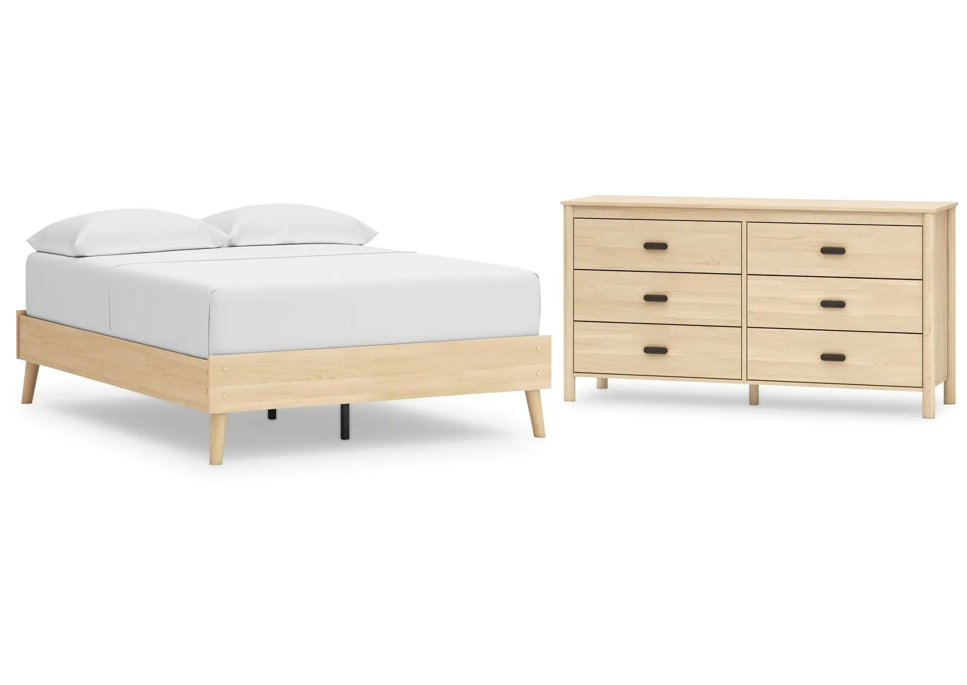 Cabinella Full Platform Bed with Dresser