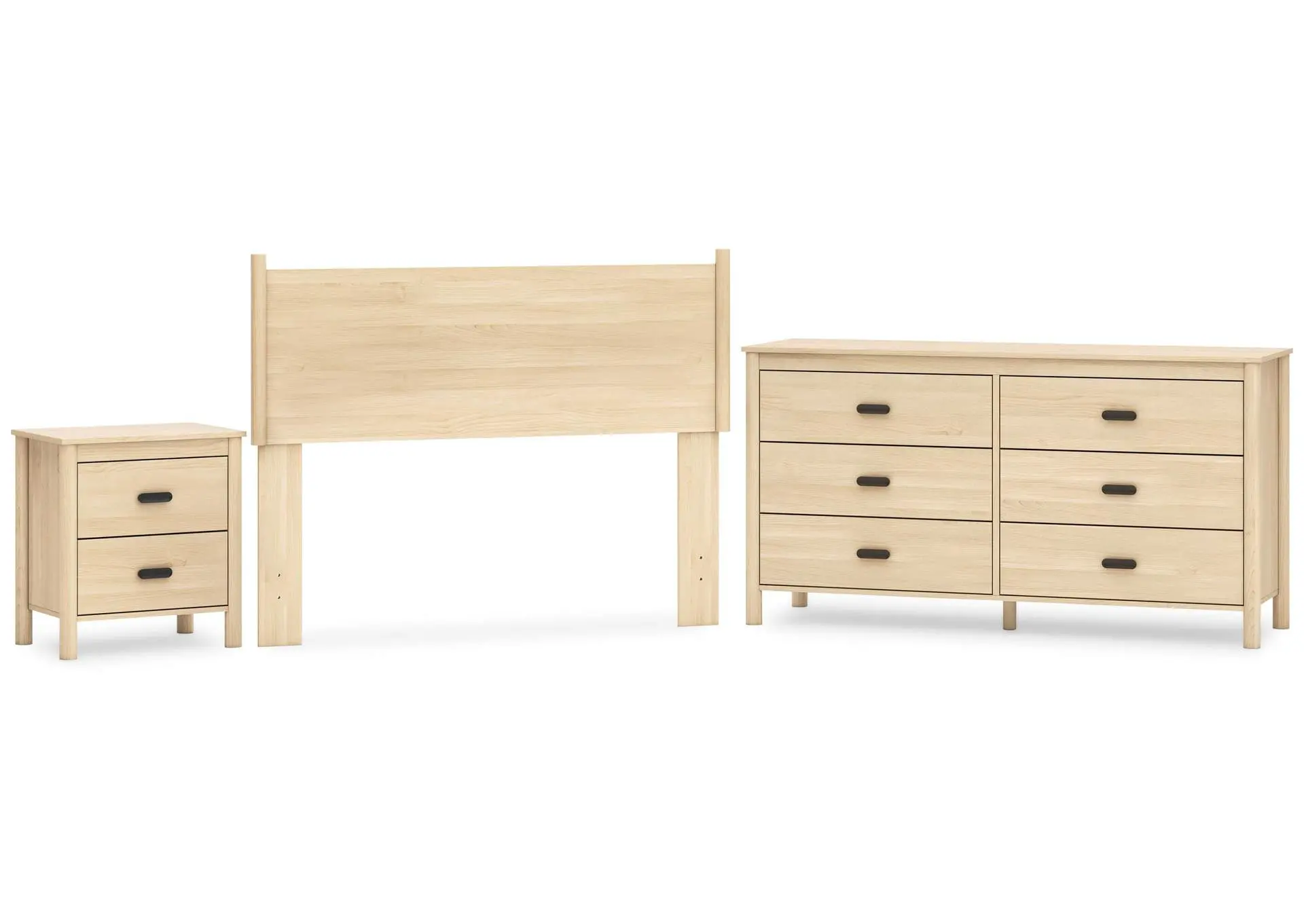 Cabinella Full Panel Headboard with Dresser and Nightstand