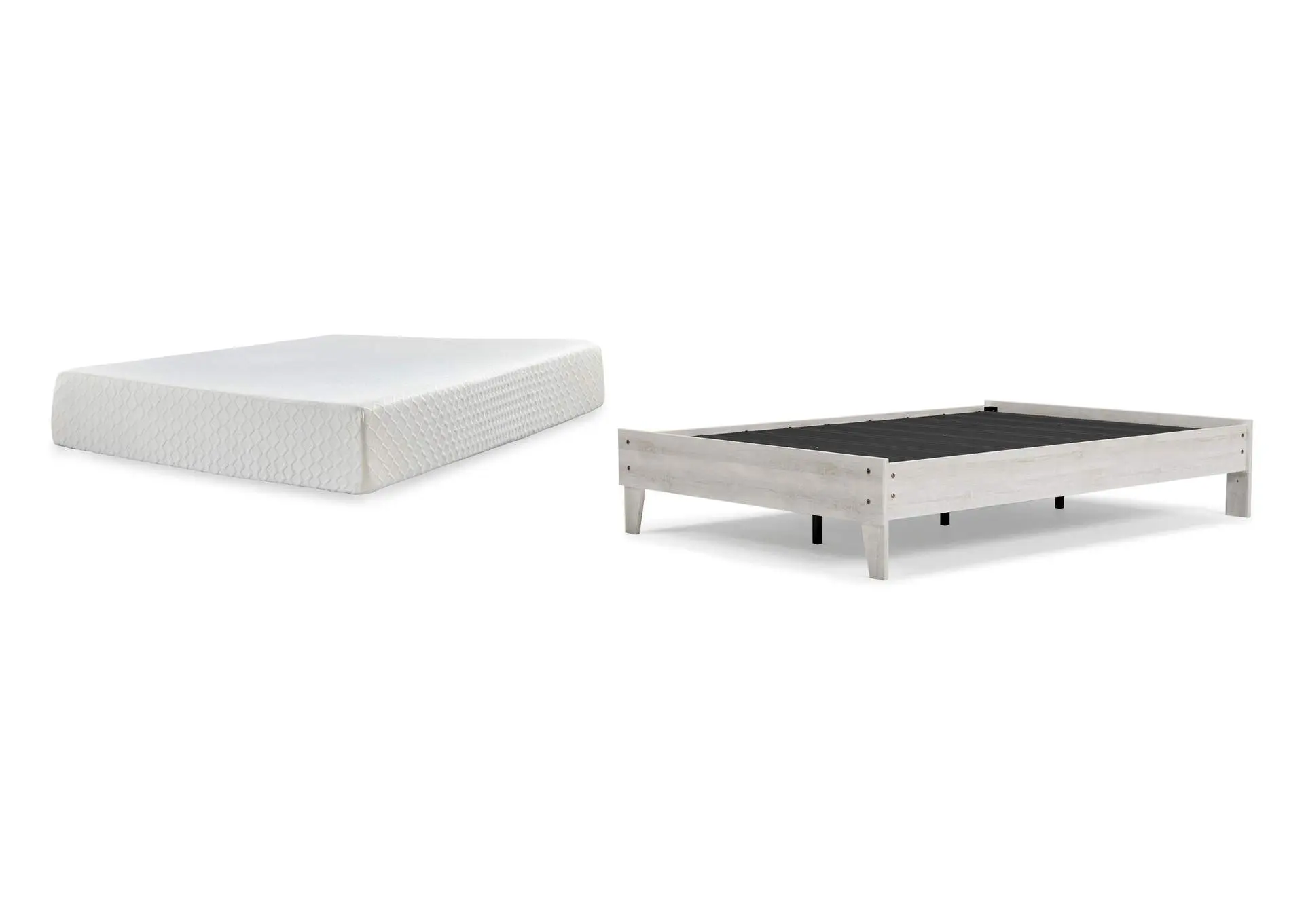 Shawburn Full Platform Bed with Chime 12 Inch Plush Memory Foam Mattress