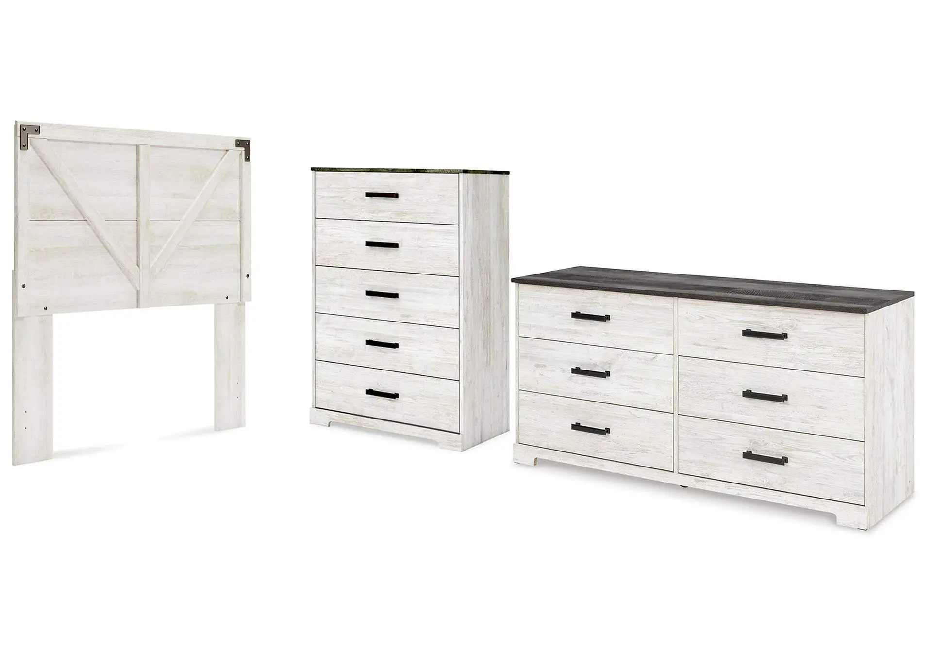 Shawburn Full Panel Headboard with Dresser and Chest