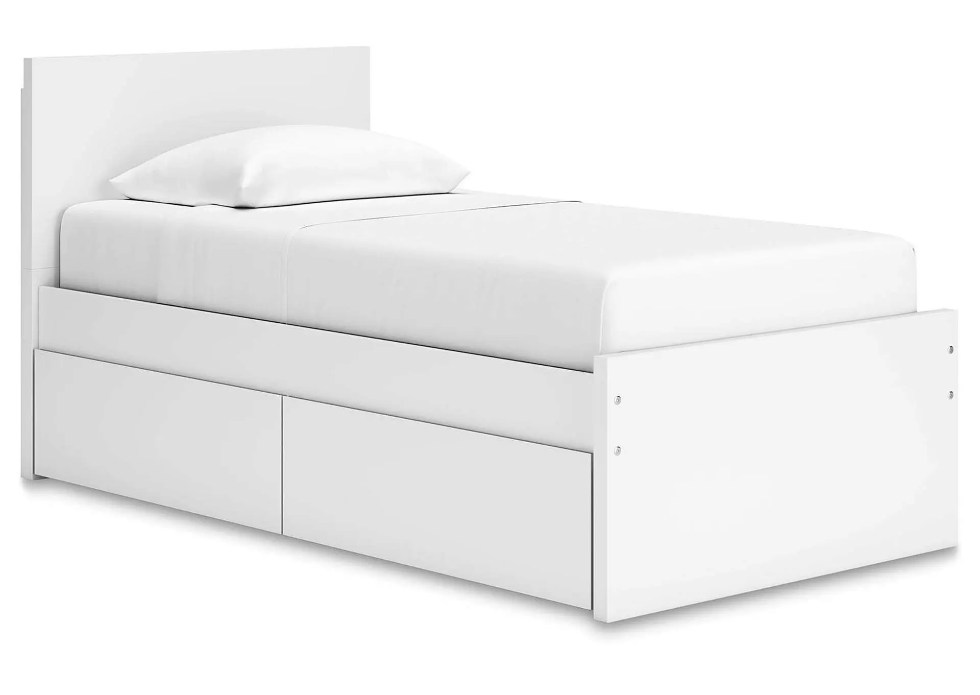 Onita Twin Panel Platform Bed with 1 Side Storage