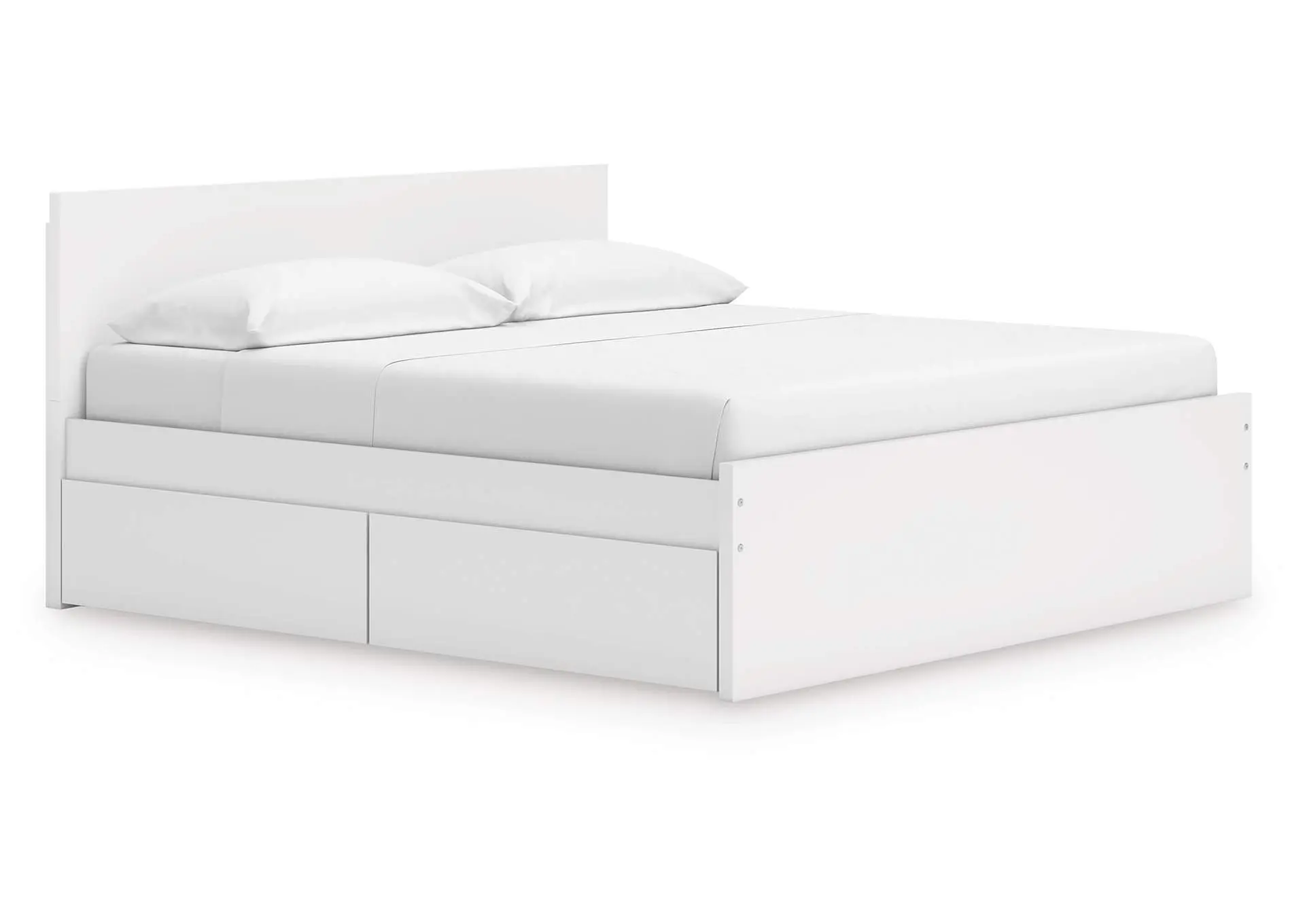 Onita King Panel Platform Bed with 2 Side Storage
