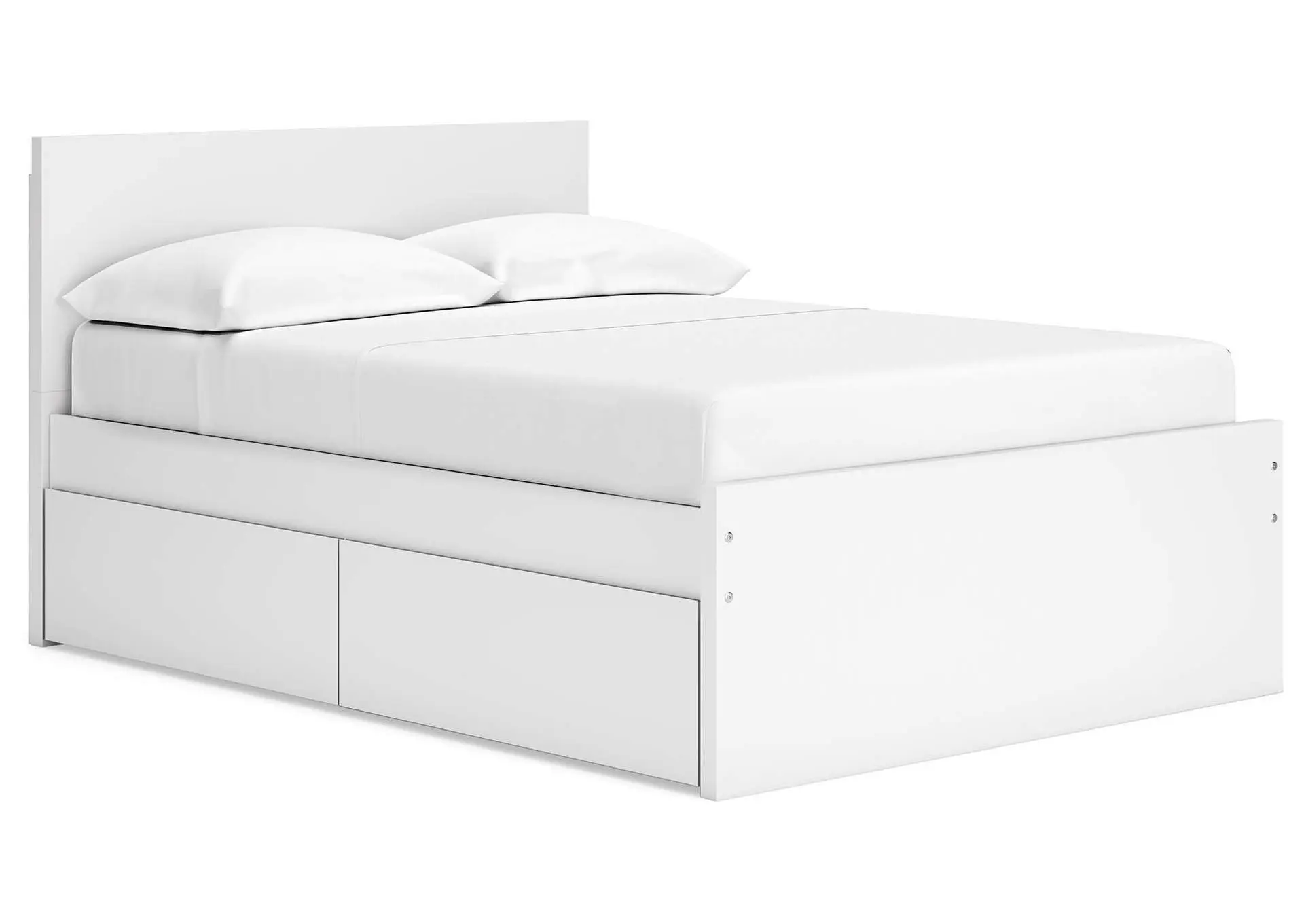 Onita Full Panel Platform Bed with 1 Side Storage