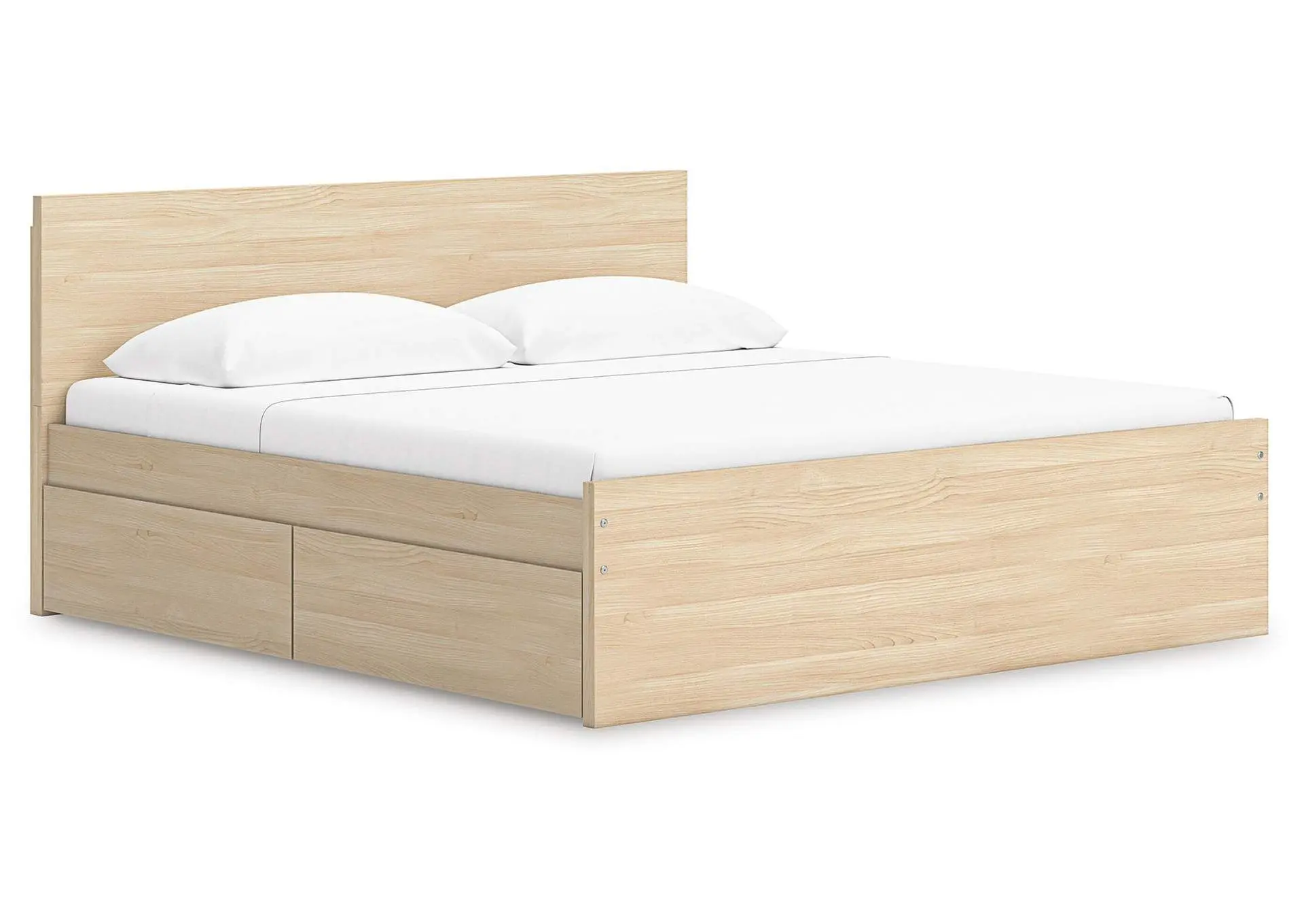 Onita King Panel Platform Bed with 1 Side Storage