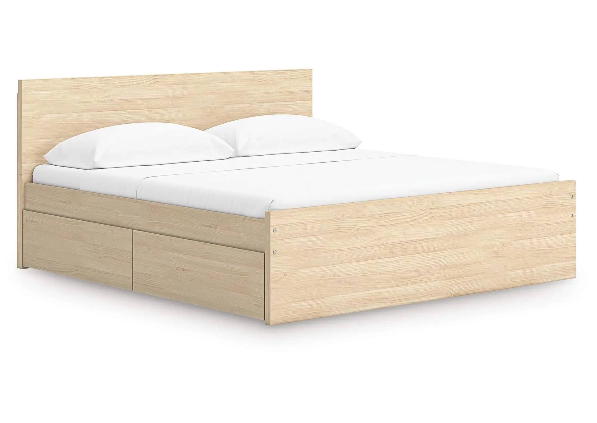 Onita King Panel Platform Bed with 2 Side Storage