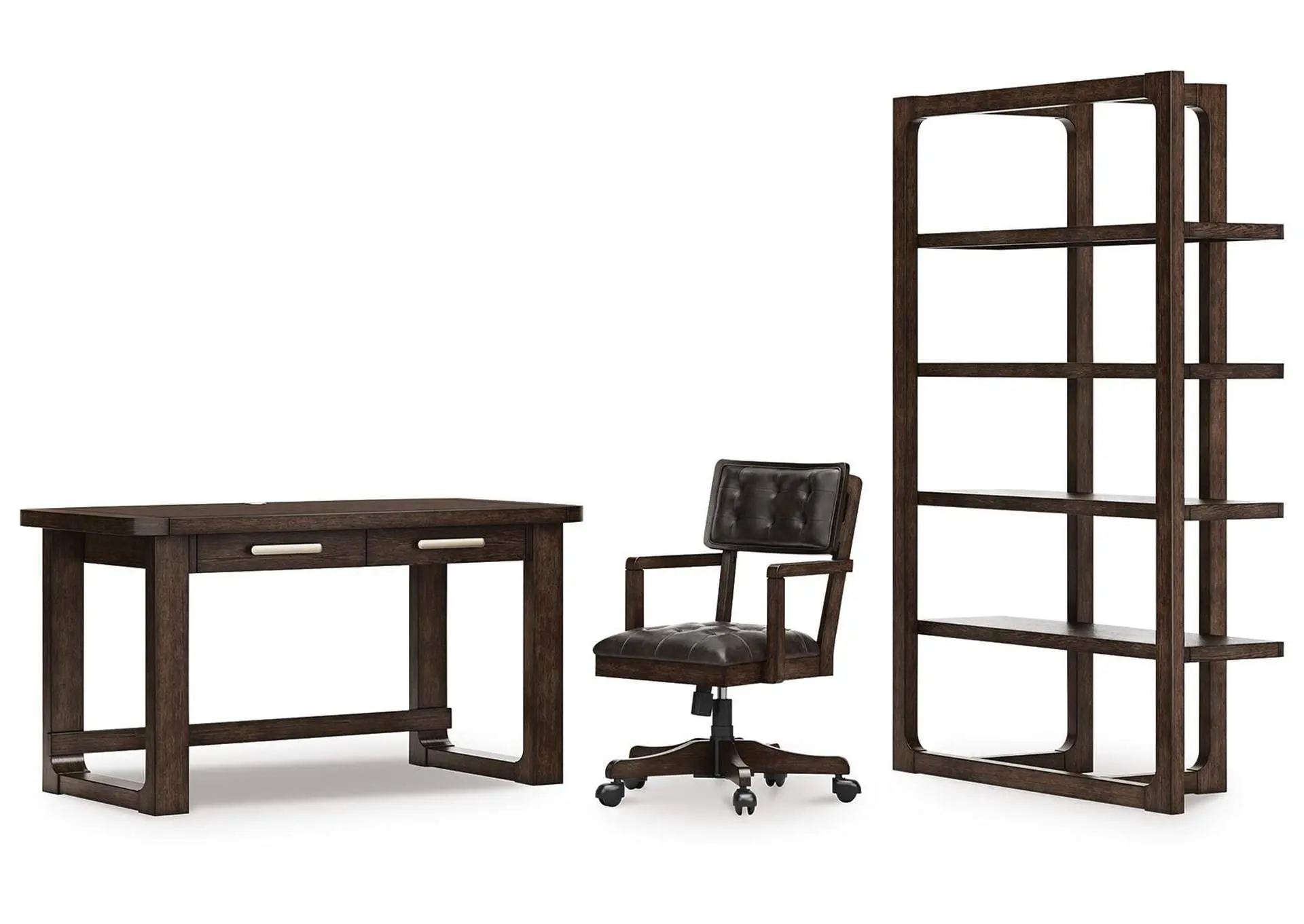 Breckington Home Office Desk with Chair and Storage