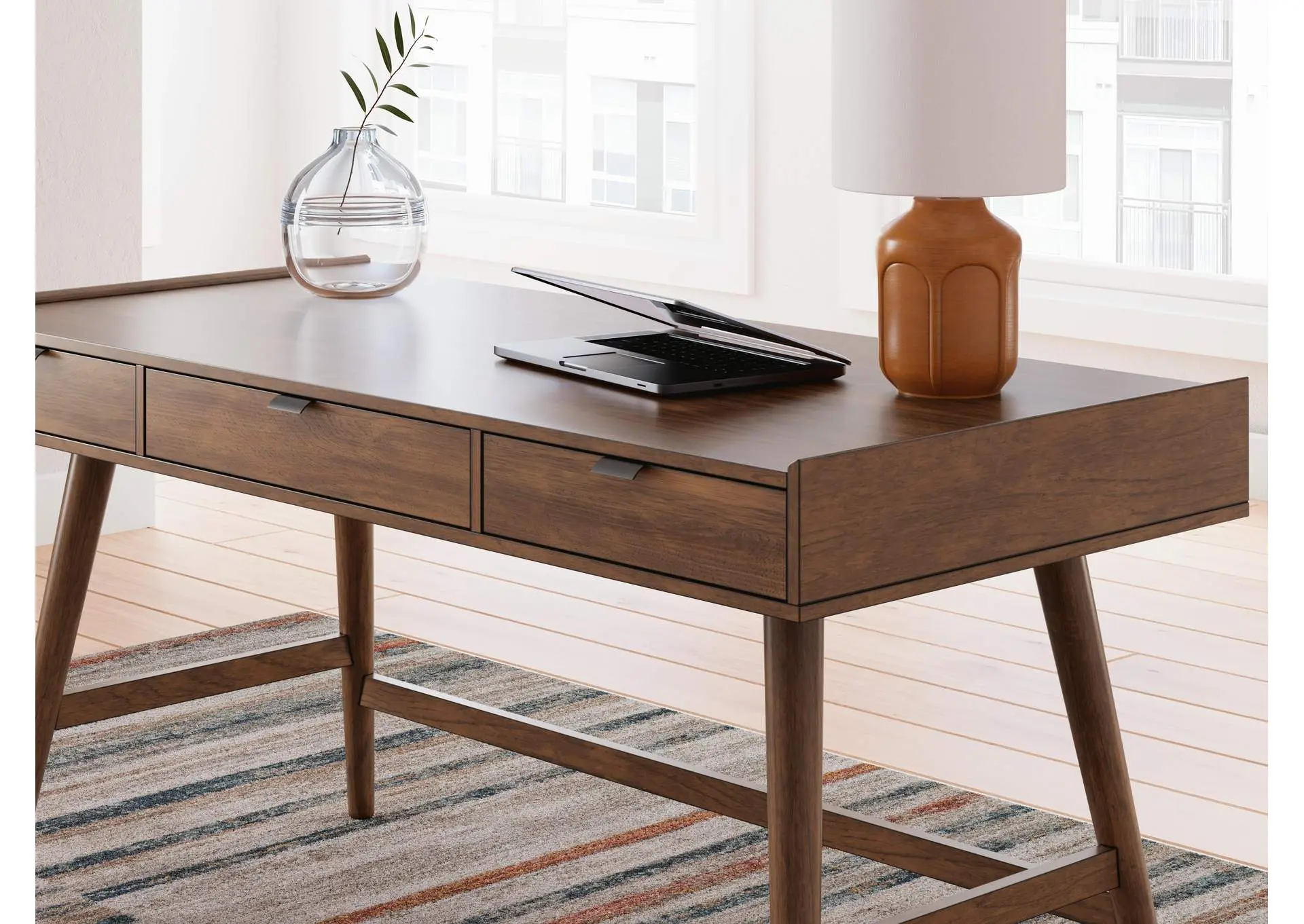 Lyncott Home Office Desk with Chair — view 8