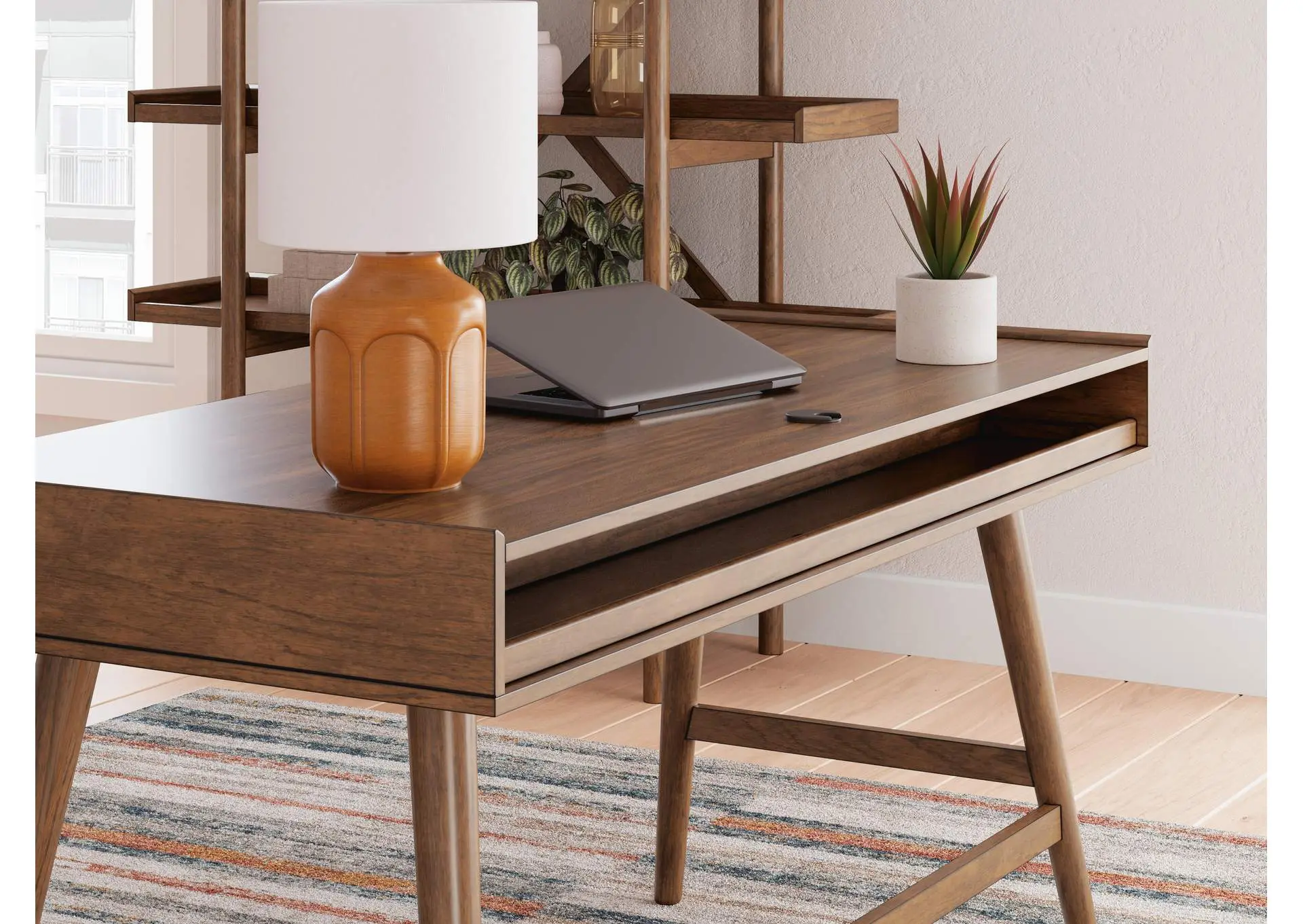 Lyncott Home Office Desk with Chair — view 7