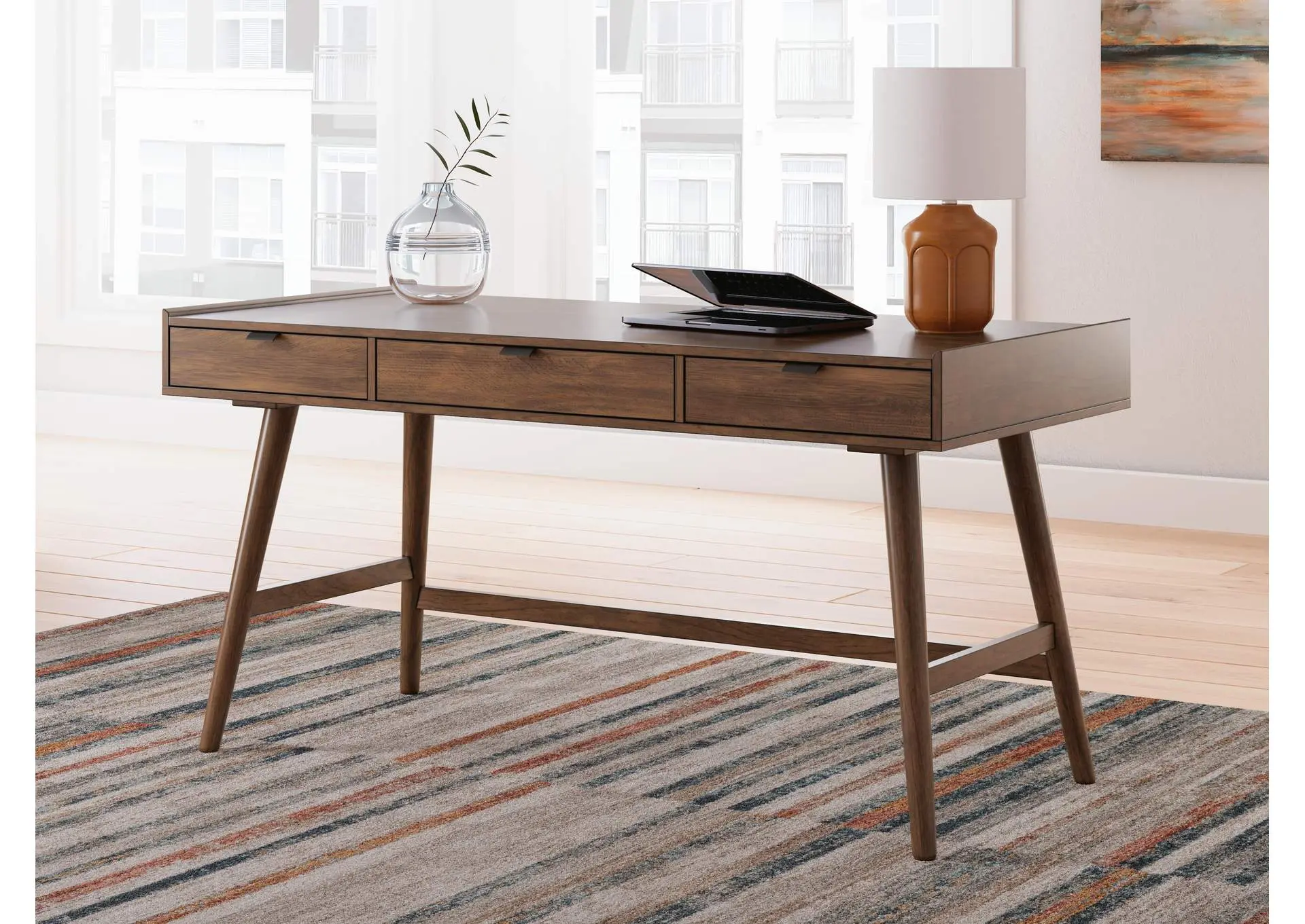 Lyncott Home Office Desk with Chair — view 9