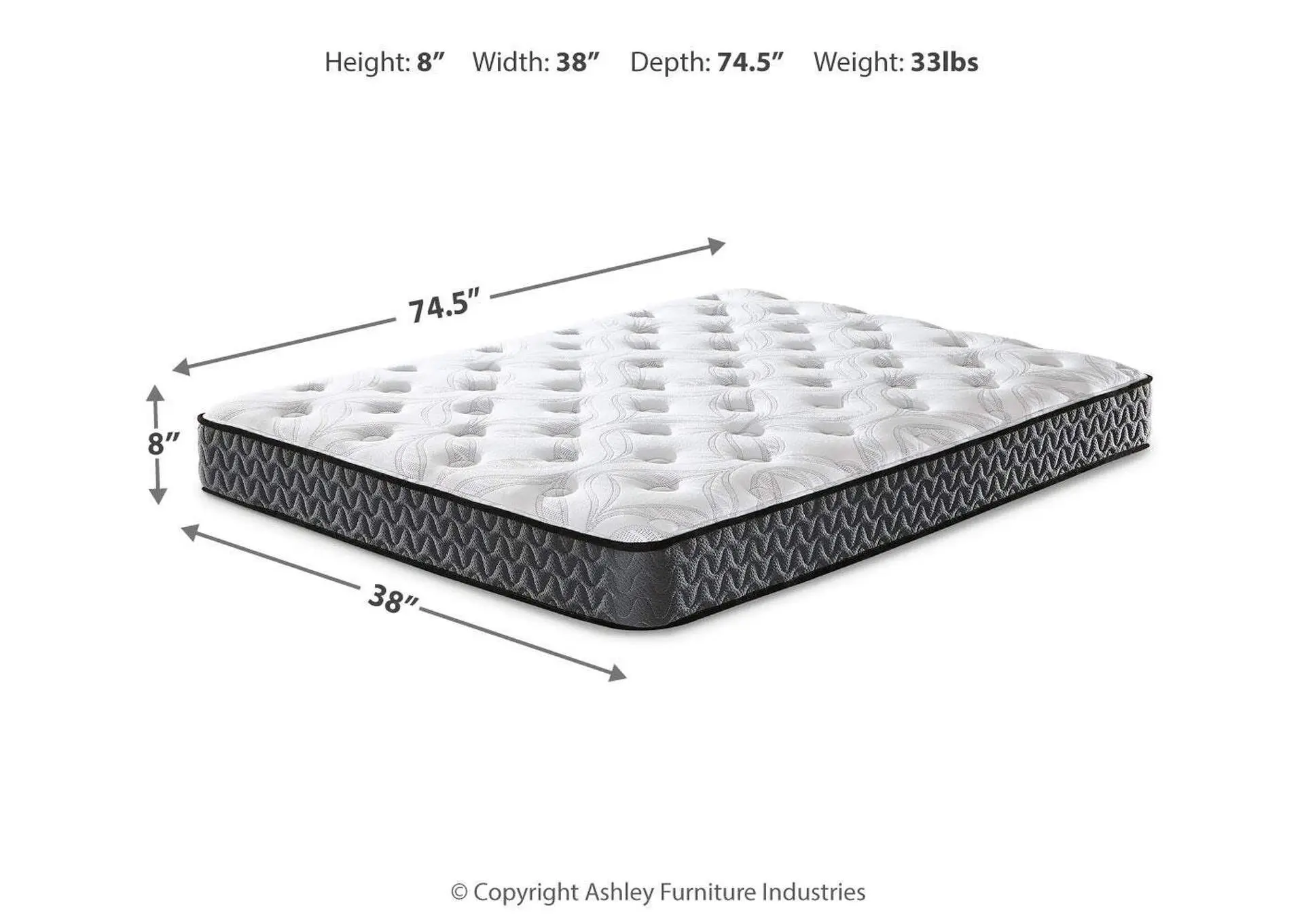 8 Inch Bonnell Hybrid Twin Mattress — view 7