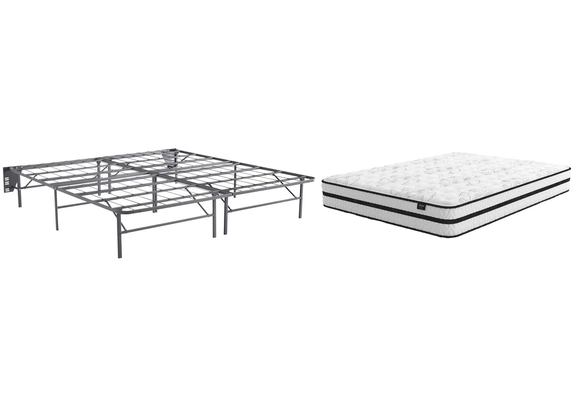 Chime 10 Inch Hybrid King Mattress with Foundation