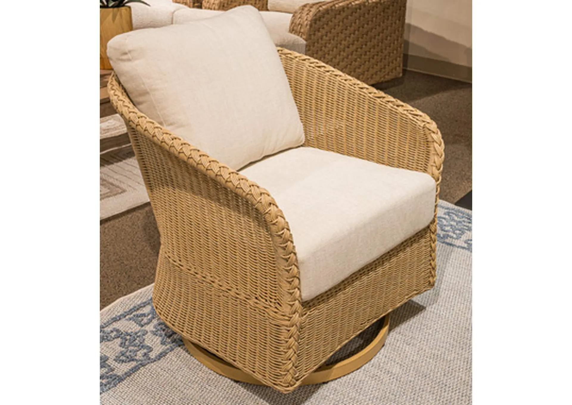 Stewarts Point Outdoor Swivel Glider Chair with Cushion
