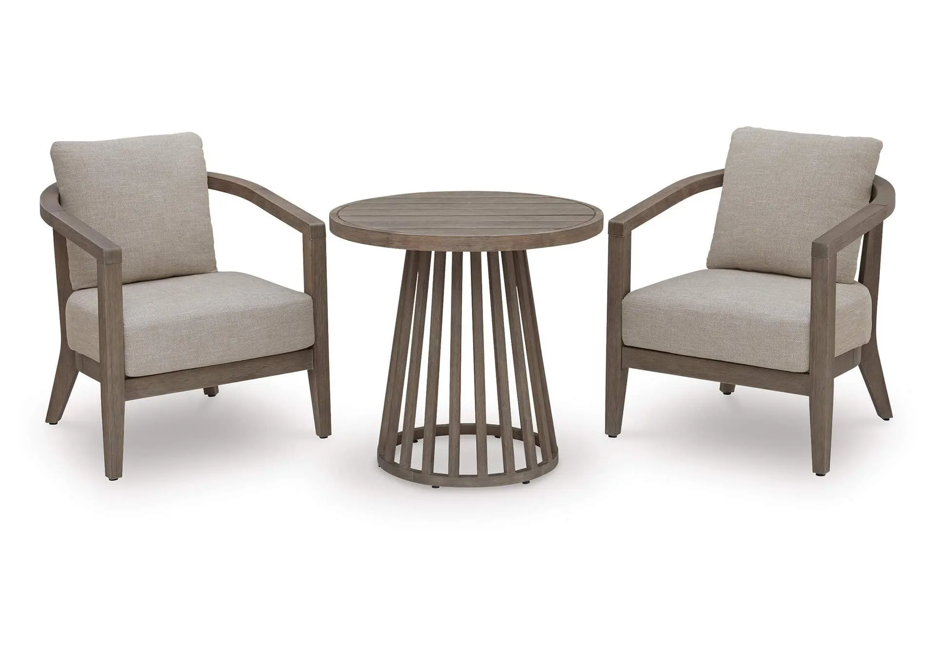 Joy Lagoon Outdoor Chairs with Cushions/Table (Set of 3)