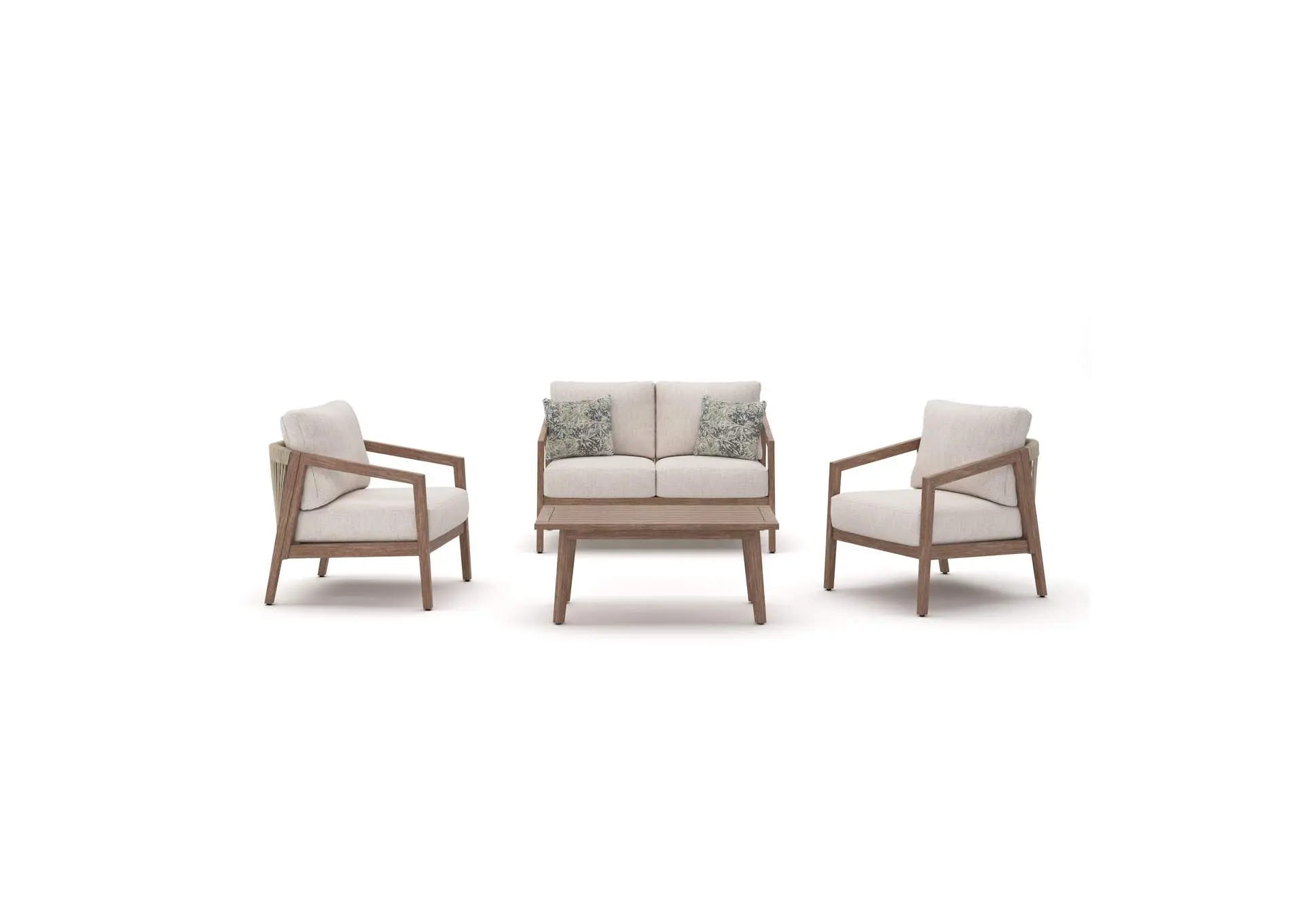 Nature Lane Outdoor Sofa/Chairs/Table (Set of 4)