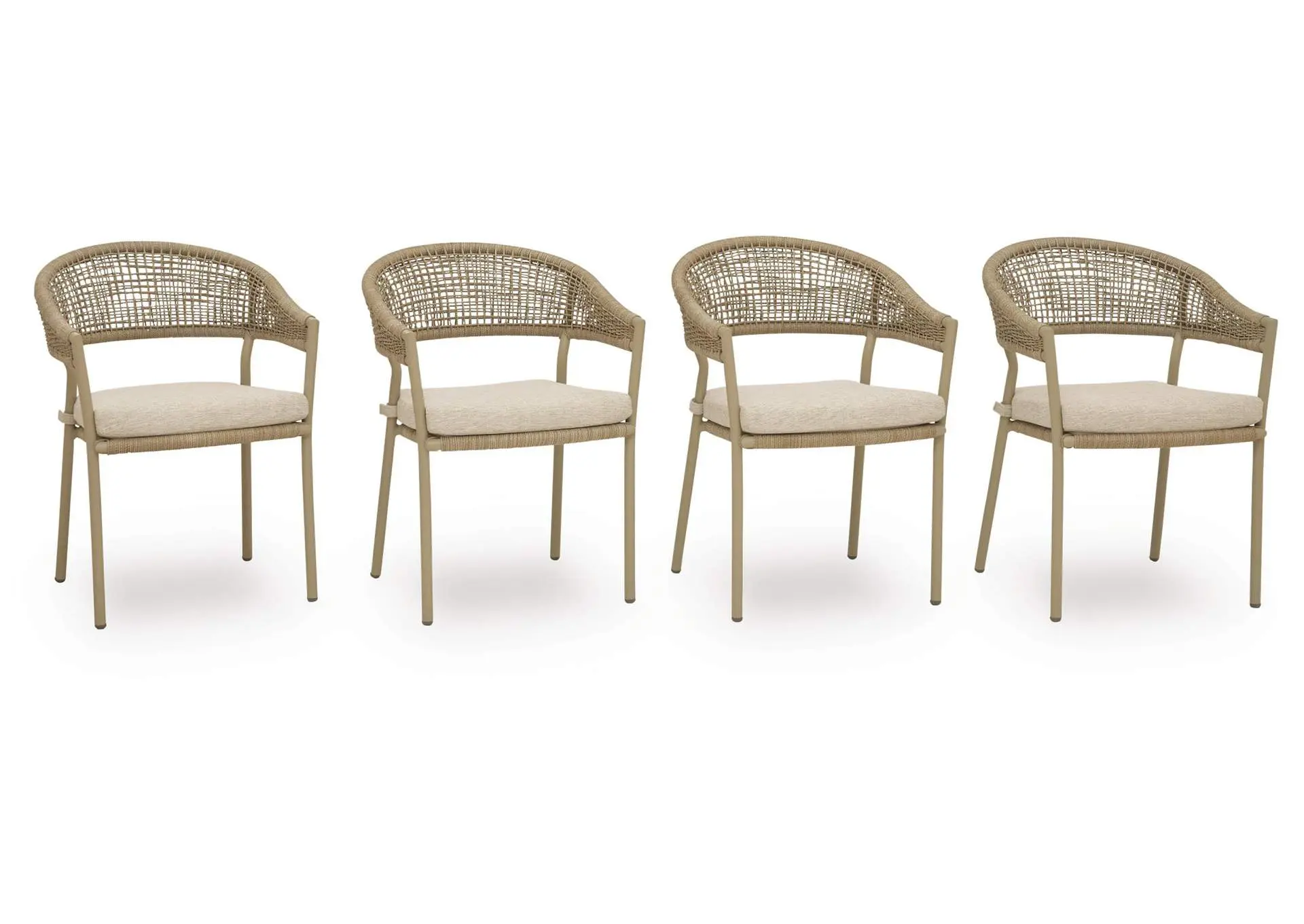 Orchard Beach Outdoor Arm Chair with Cushion (Set of 4)