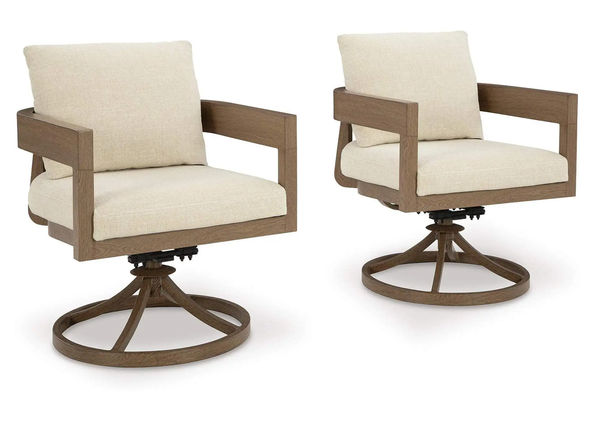 Serene Bay Outdoor Swivel Dining Chair with Cushion (Set of 2)