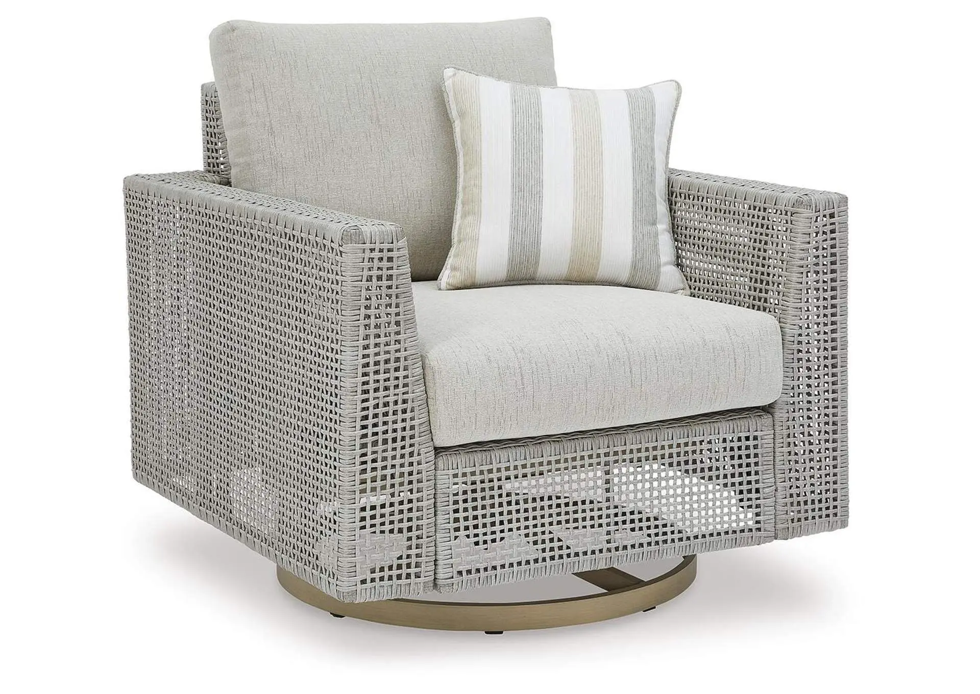 Seton Creek Outdoor Swivel Lounge with Cushion