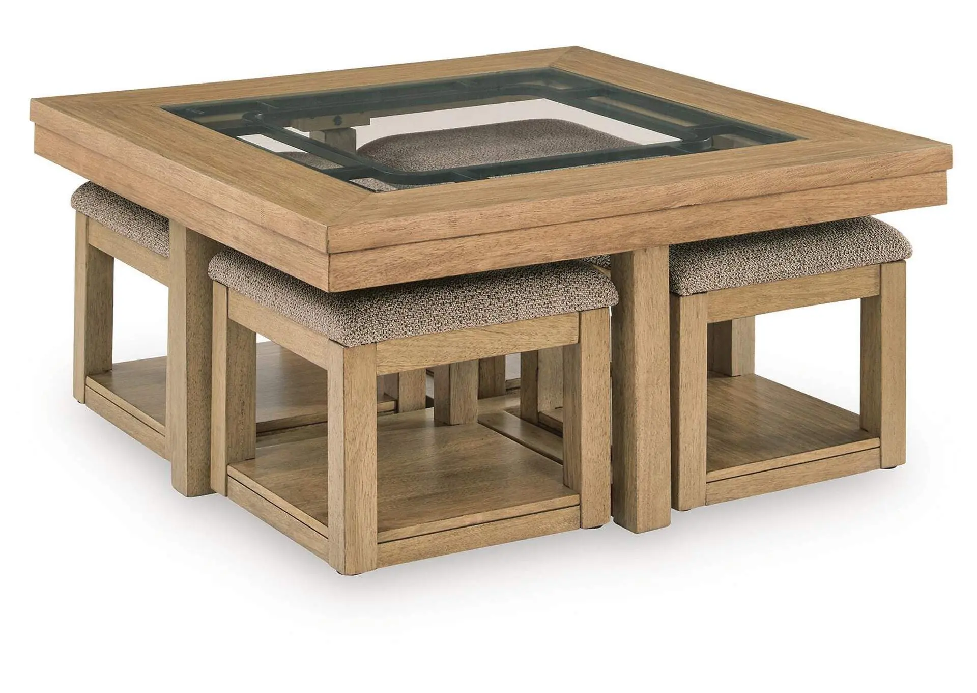 Wittenmyer Coffee Table with 4 Stools (Set of 5)
