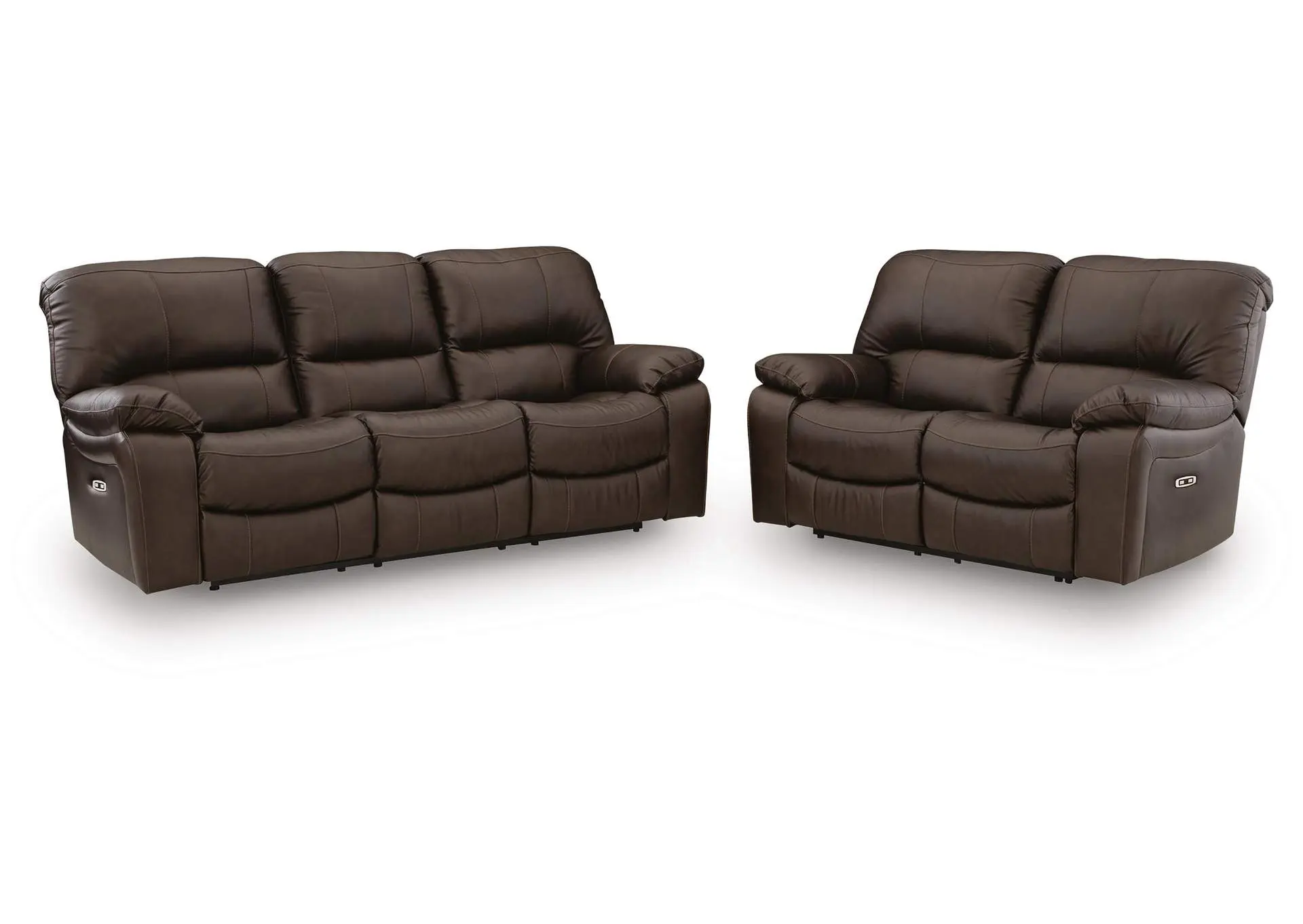 Leesworth Leather Power Sofa and Loveseat