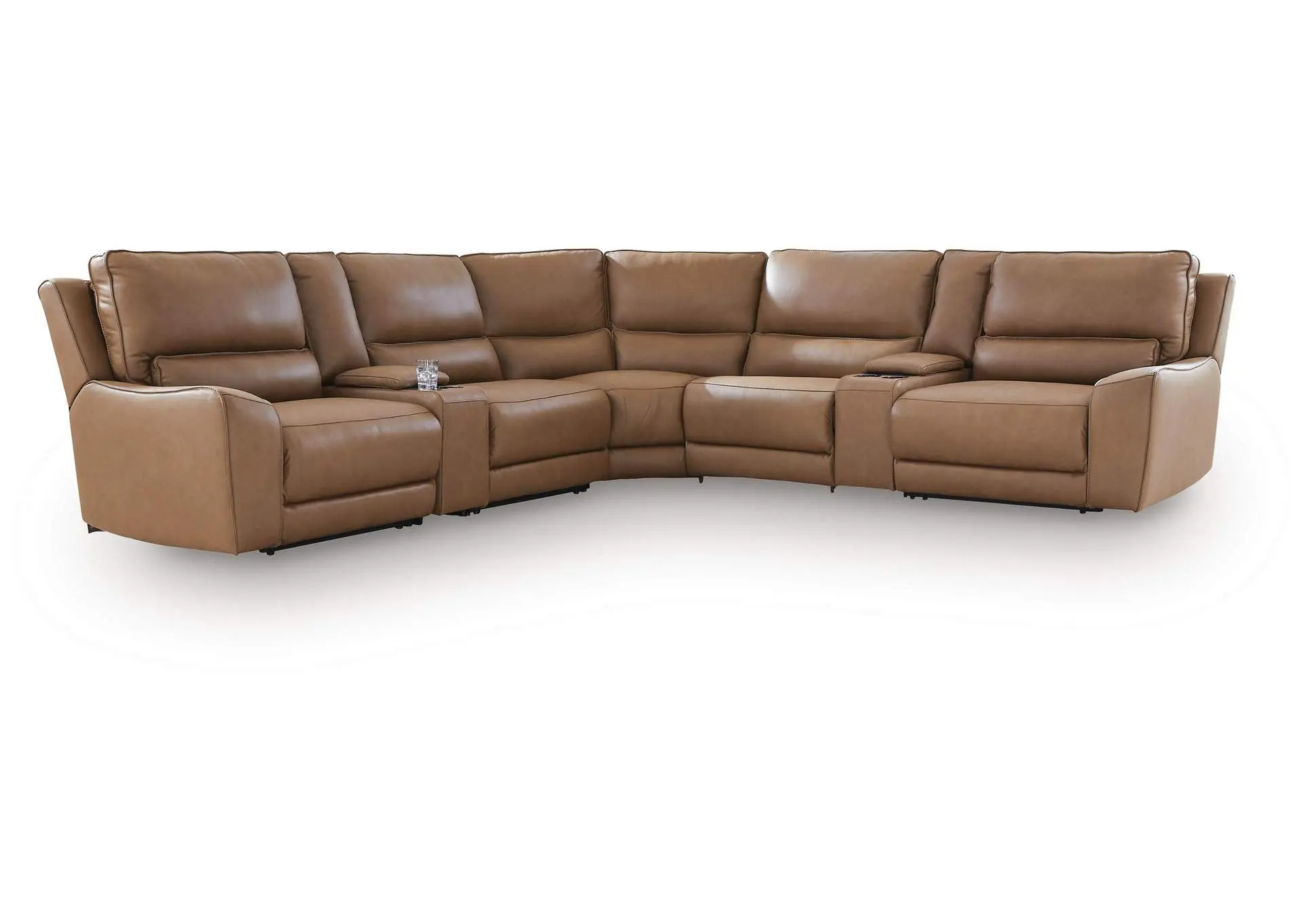 DeepWakes 7-Piece Reclining Sectional with Storage Consoles