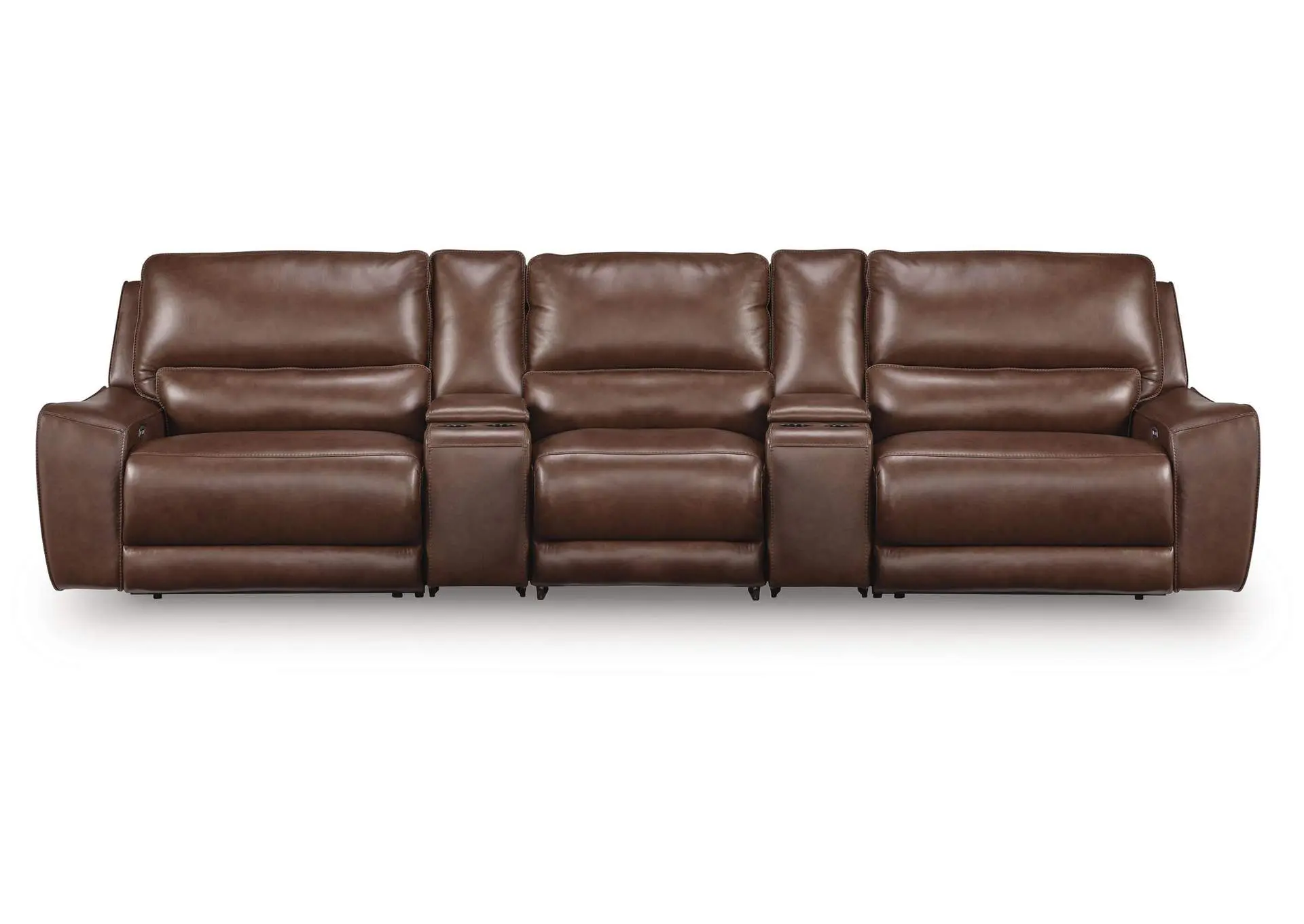 DeepWakes 5-Piece Reclining Sectional with Storage Consoles