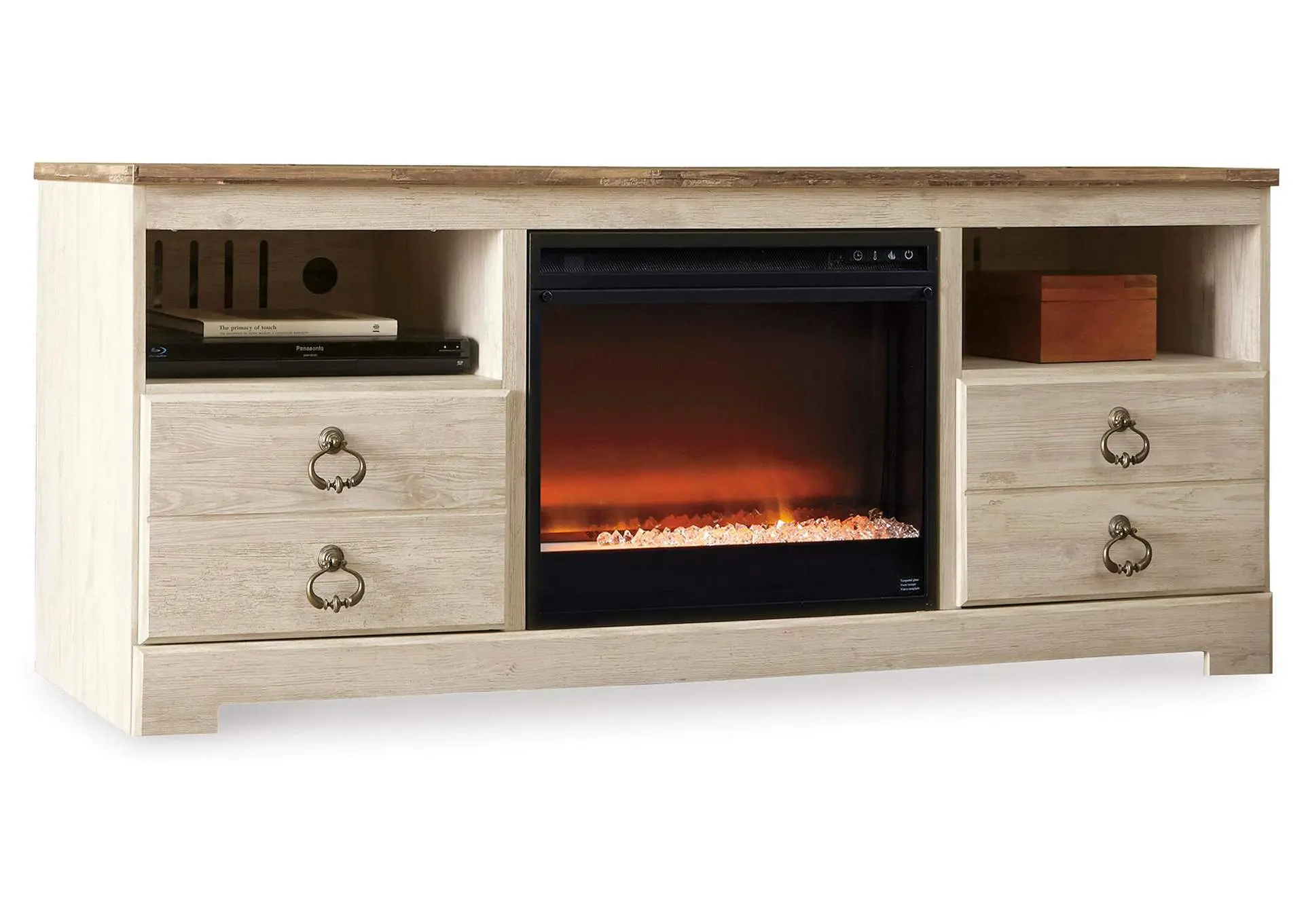 Willowton 64" TV Stand with Electric Fireplace