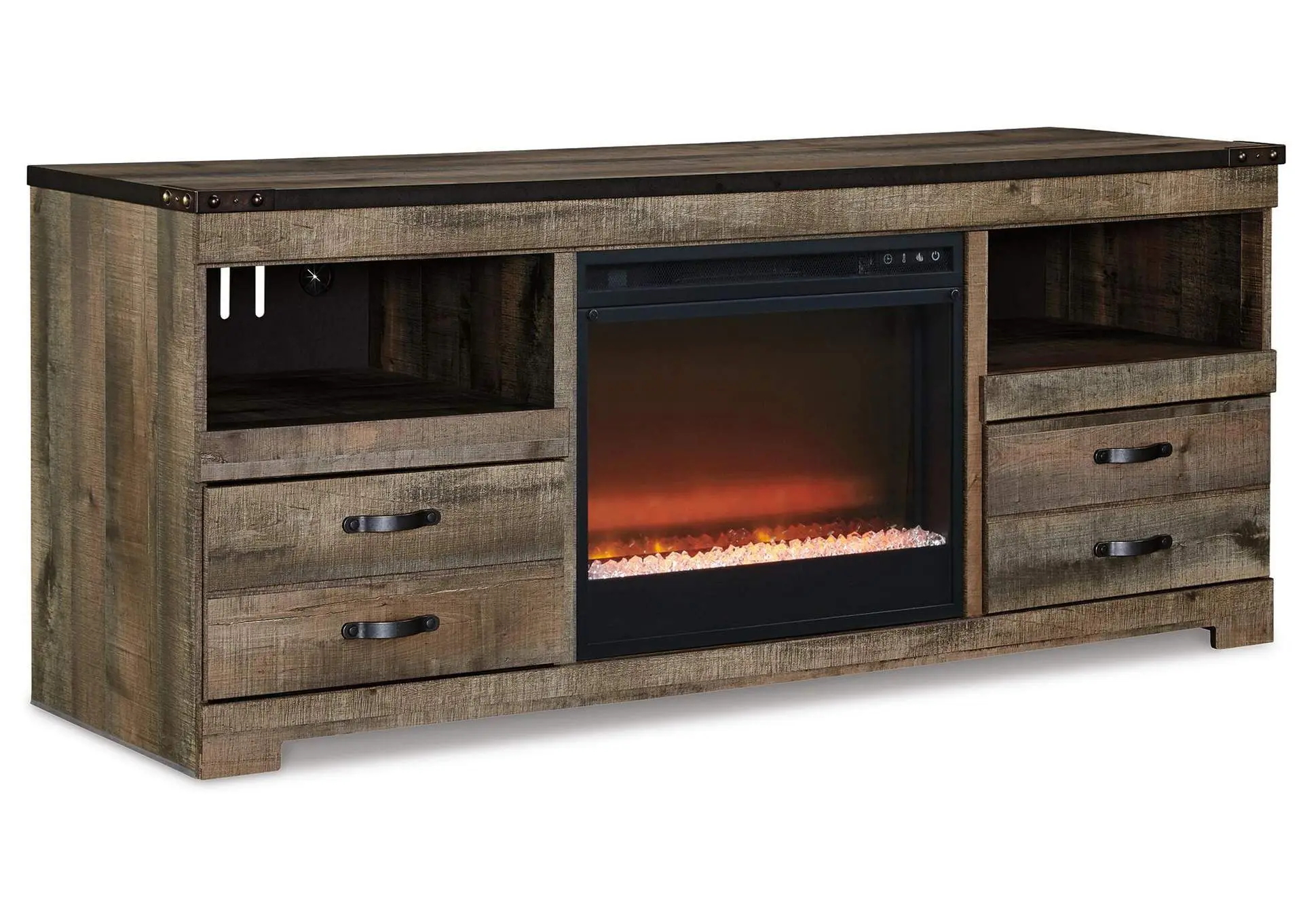 Trinell 63" TV Stand with Electric Fireplace