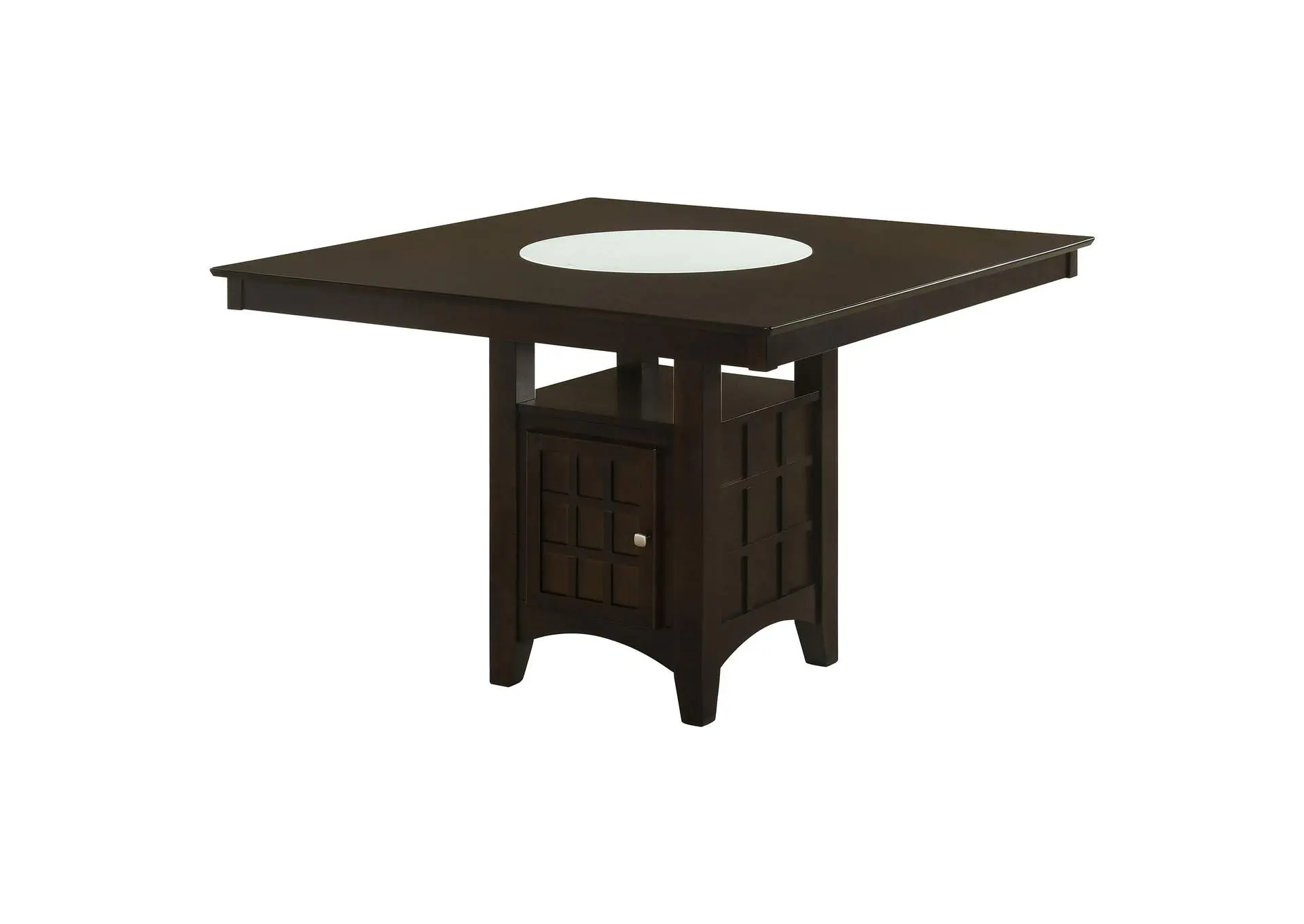 Gabriel Square Counter Height Dining Table with Storage Cappuccino