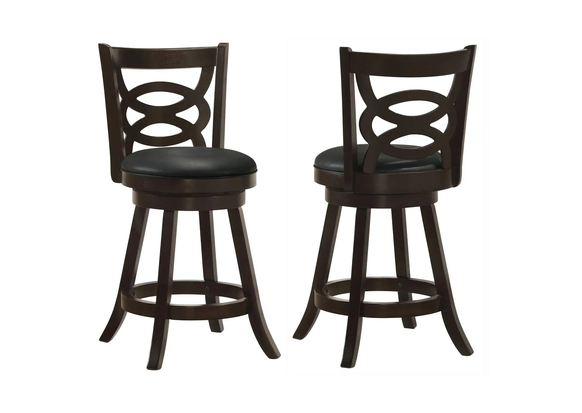 Calecita Wood Swivel Counter Stool Cappuccino (Set of 2)