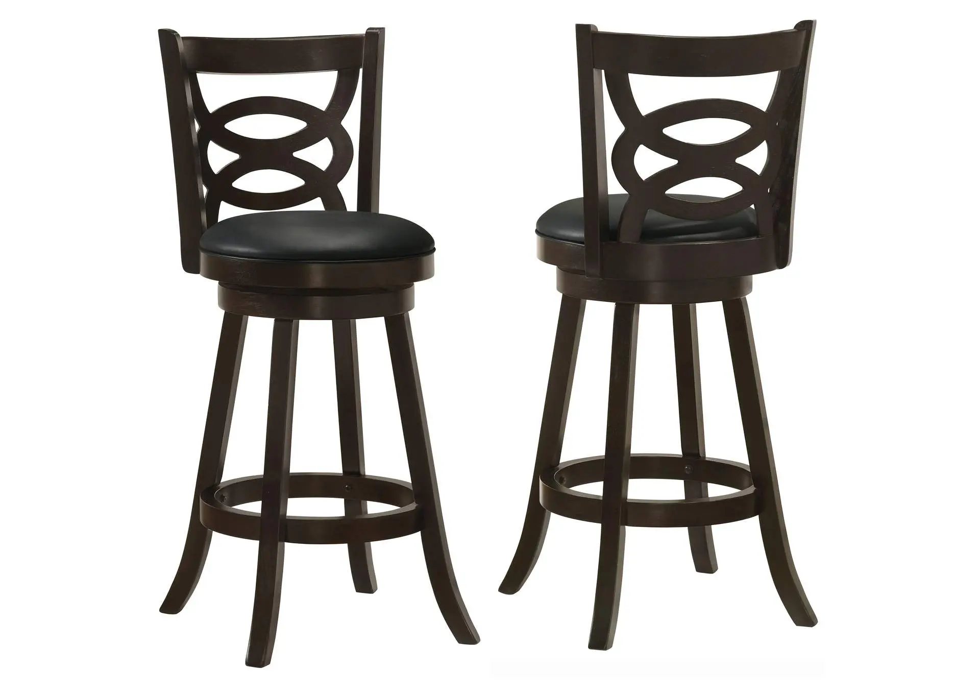Calecita Wood Swivel Bar Chair Cappuccino (Set of 2)