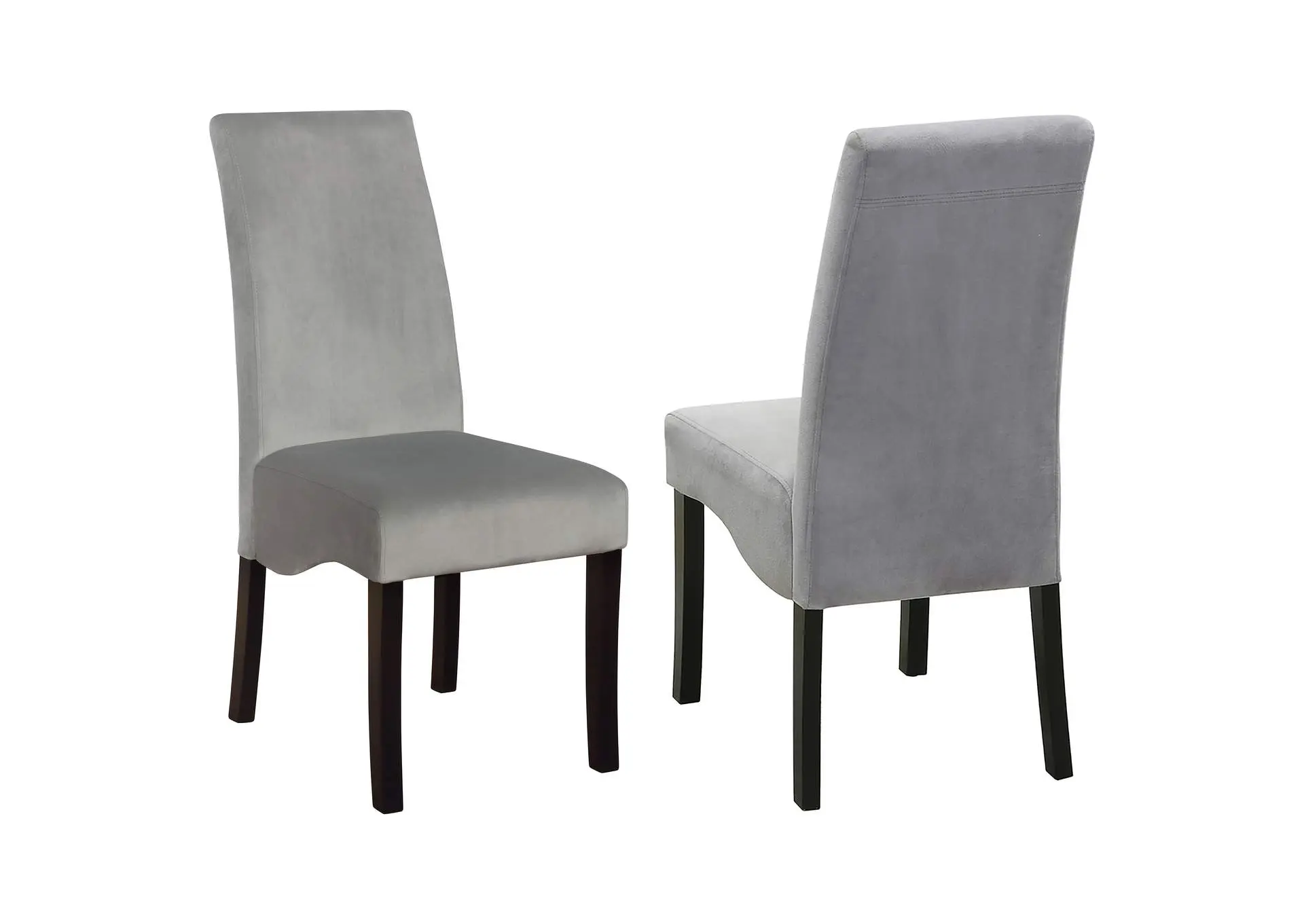 Stanton Velvet Upholstered Dining Side Chair Grey (Set of 2)