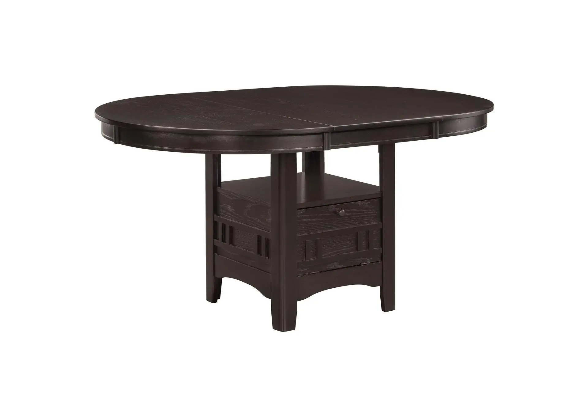 Lavon Oval 60-inch Wood Extension Leaf Dining Table Espresso