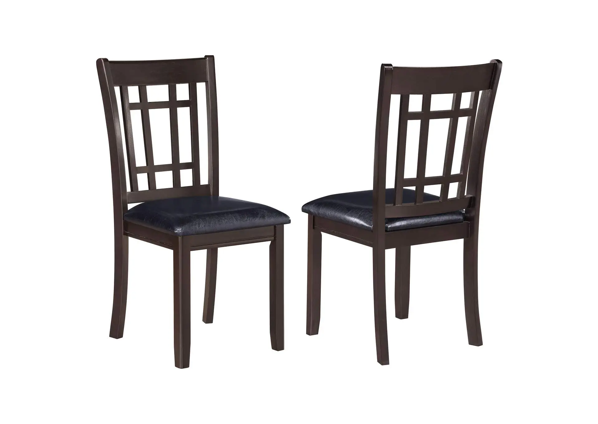 Lavon Wood Dining Side Chair Black and Espresso (Set of 2)