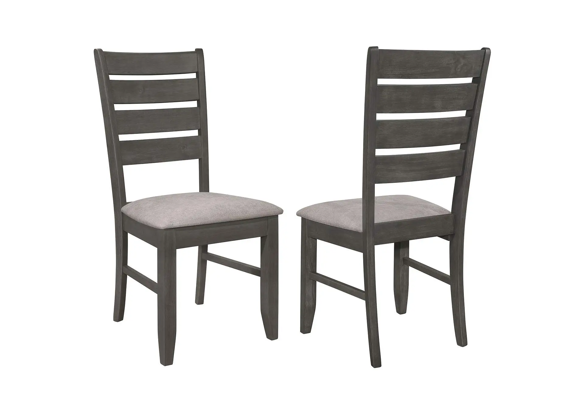 Dalila Wood Dining Side Chair Dark Grey (Set of 2)