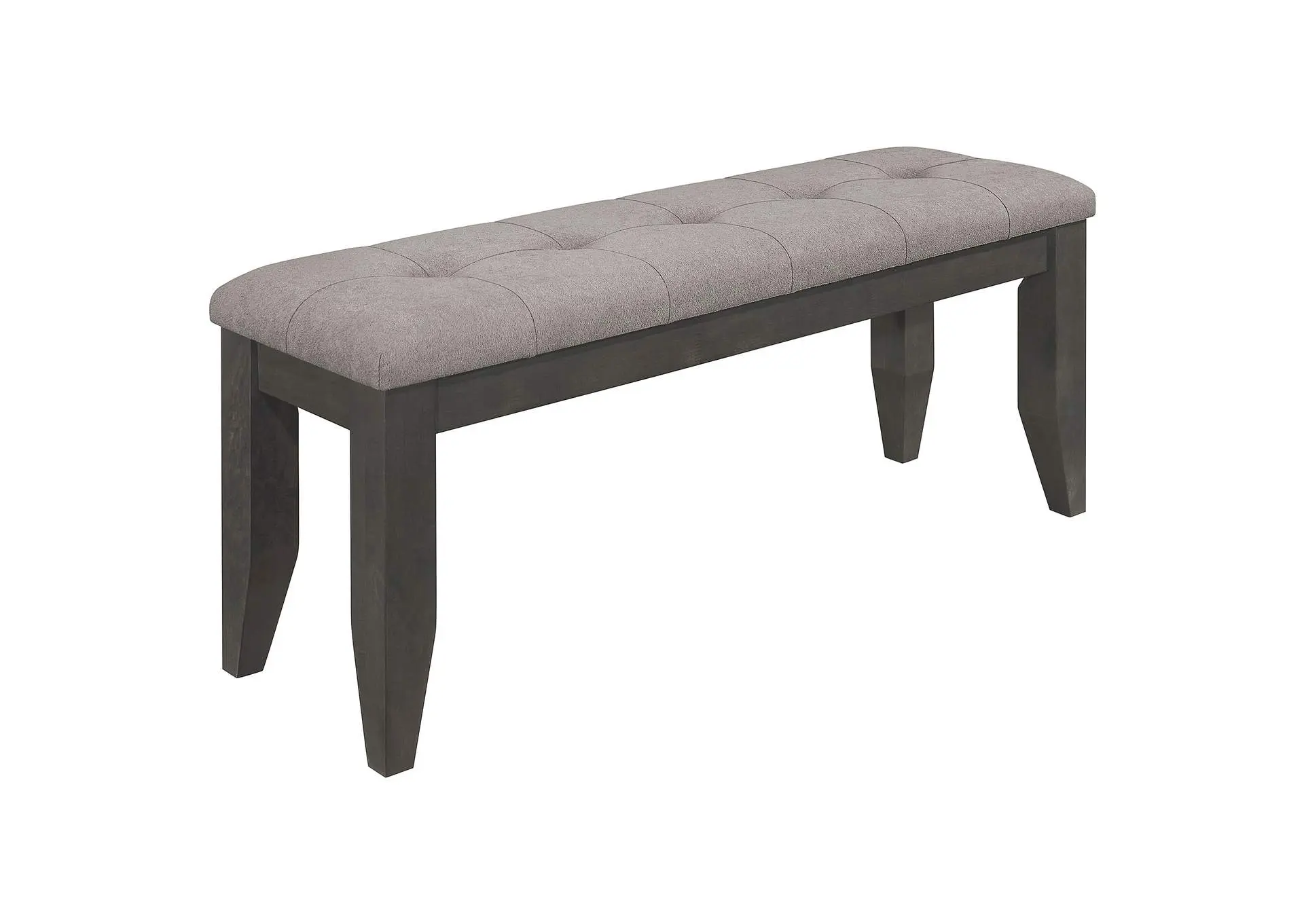 Dalila Fabric Upholstered Wood Dining Bench Dark Grey