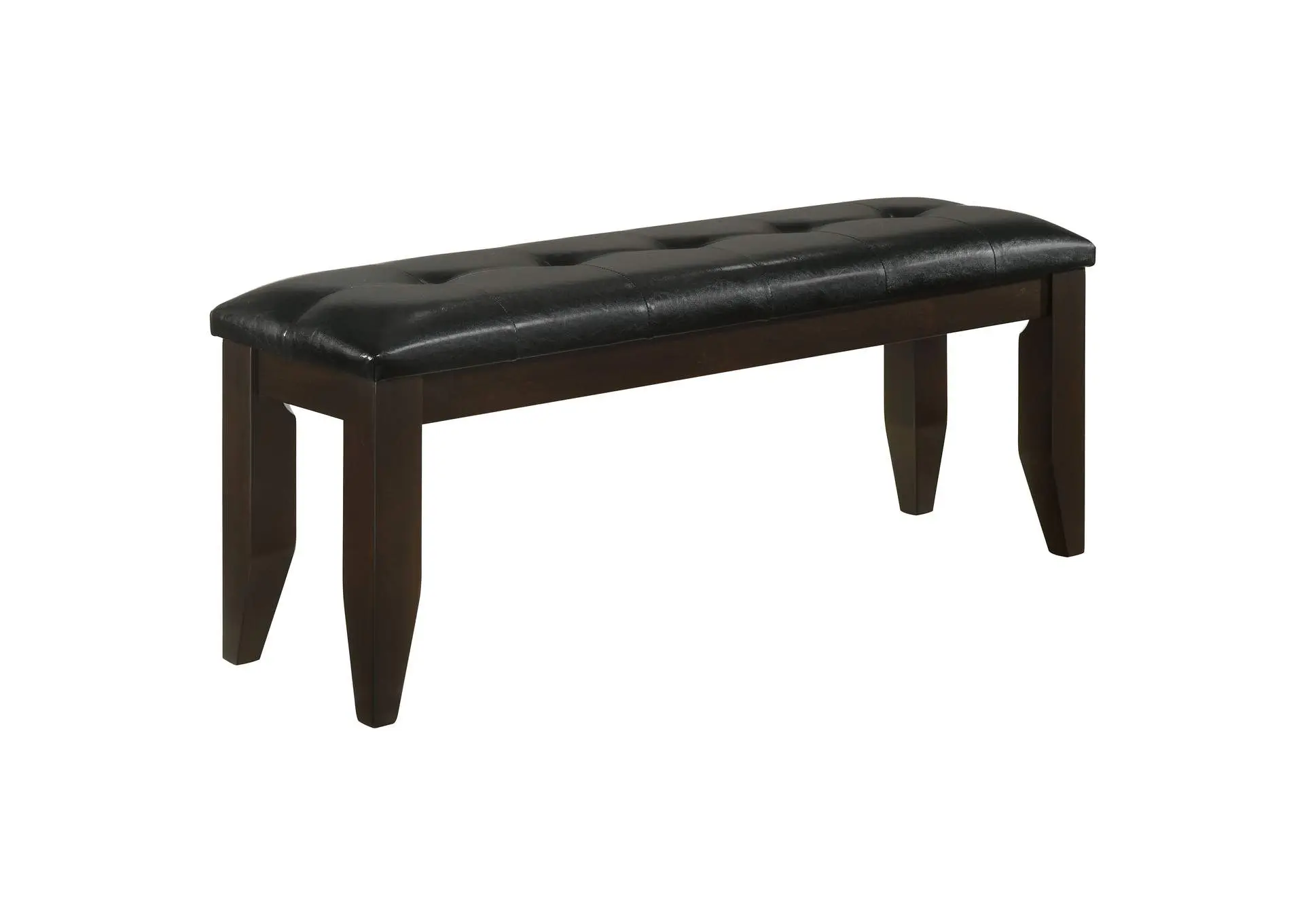 Dalila Leatherette Upholstered Wood Dining Bench Cappuccino