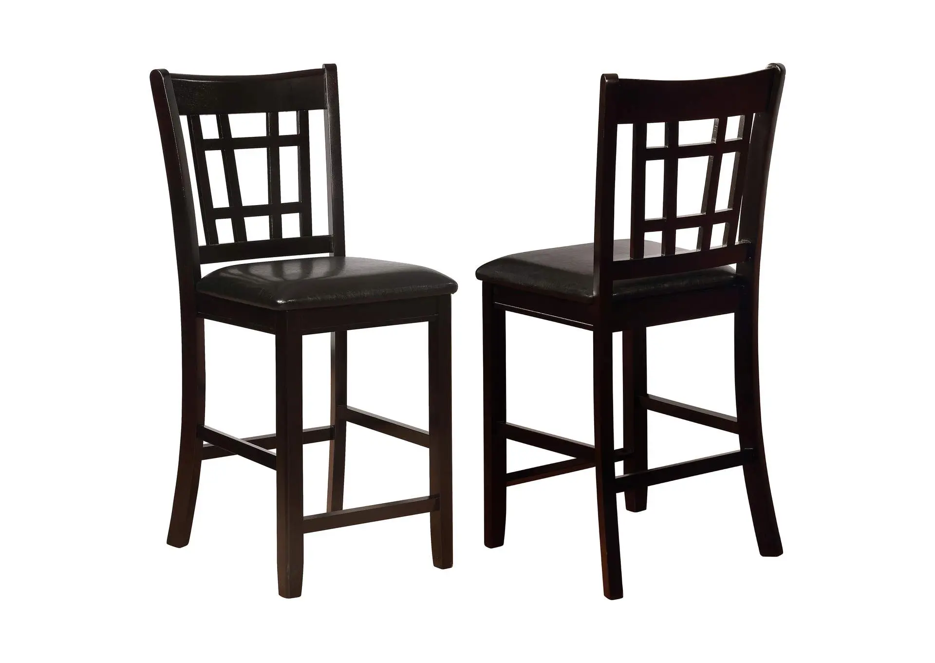 Lavon Wood Counter Height Dining Chair Black and Espresso (Set of 2)