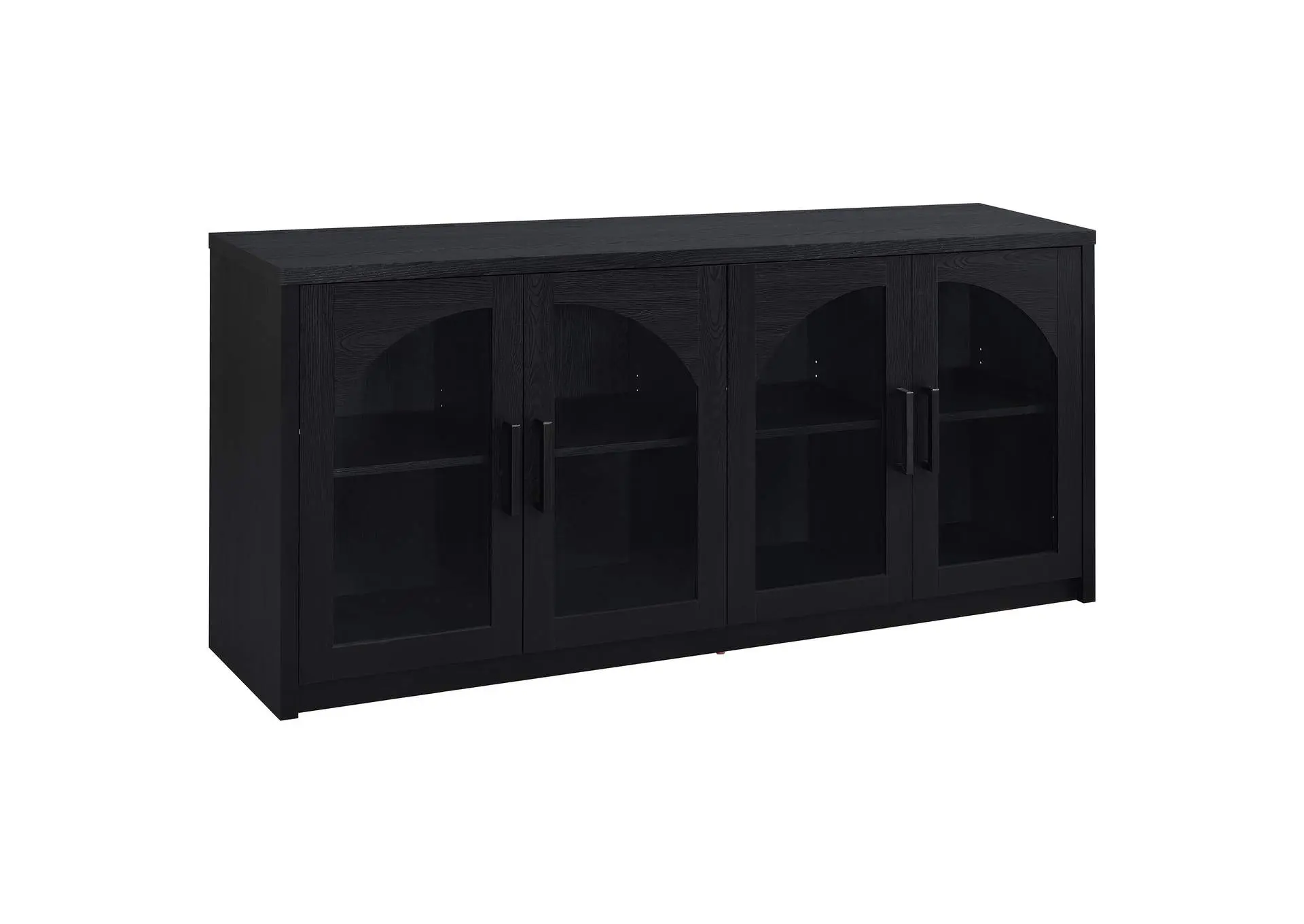 Riva 4-door Dining Sideboard Buffet Storage Credenza Black