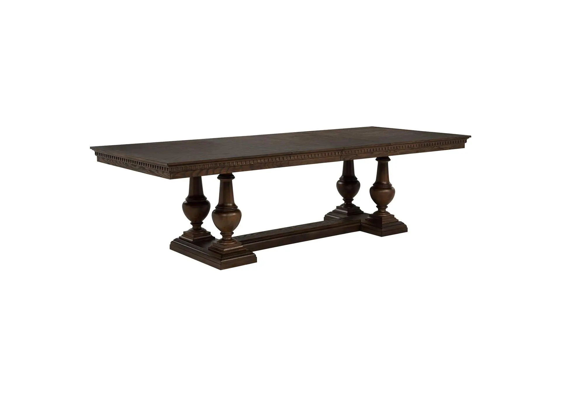 Ridgewell Rectangular Trestle Dining Table Dark Oak