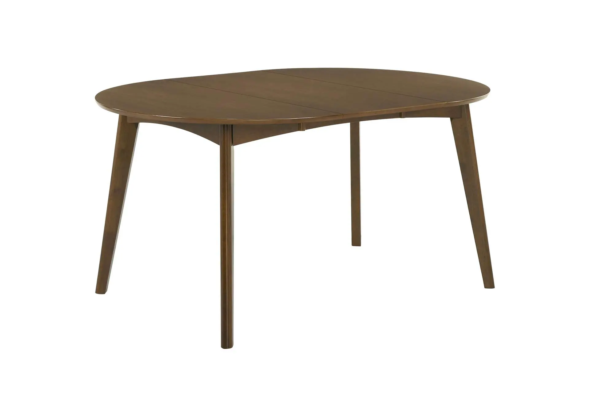 Jedda Oval 60-inch Extension Leaf Dining Table Dark Walnut