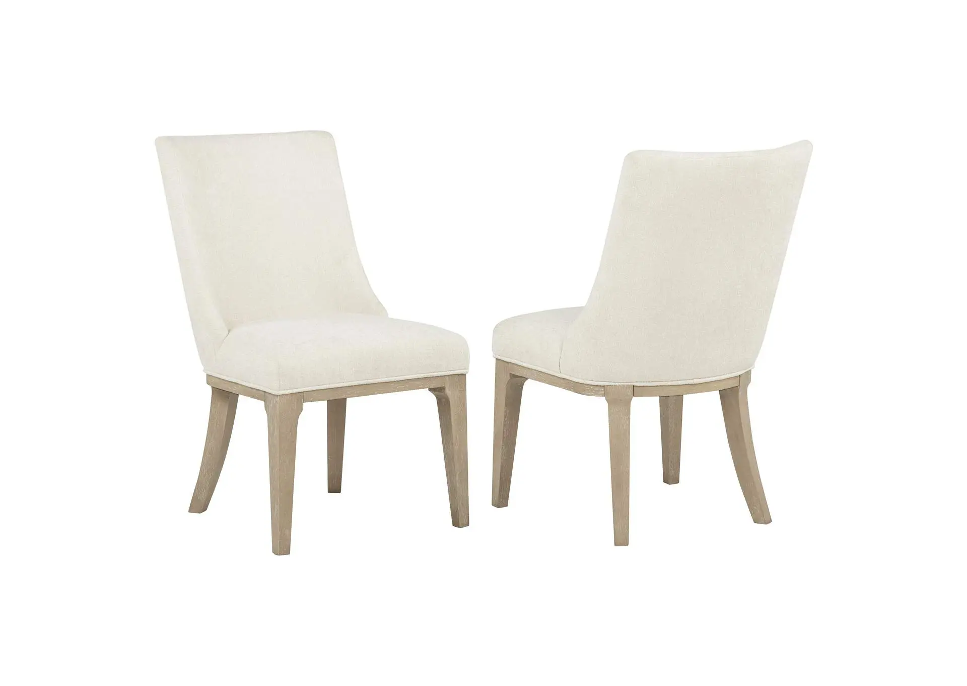 Lucaire Arched Upholstered Dining Side Chair Cream (Set of 2)