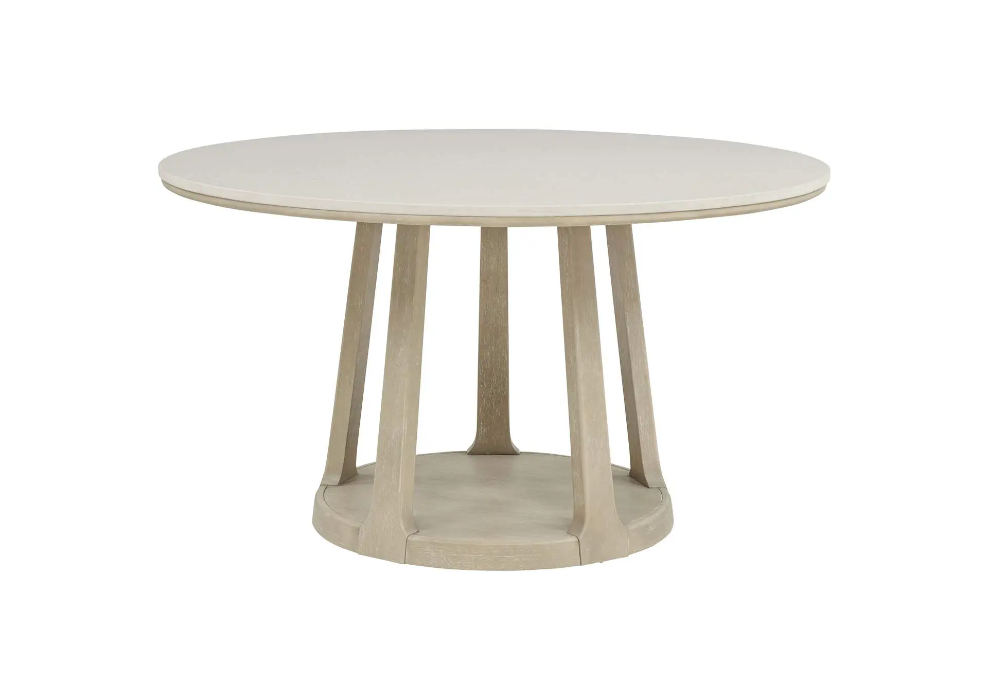 Lucaire 54-inch Round Cultured Marble Dining Table Sandstone
