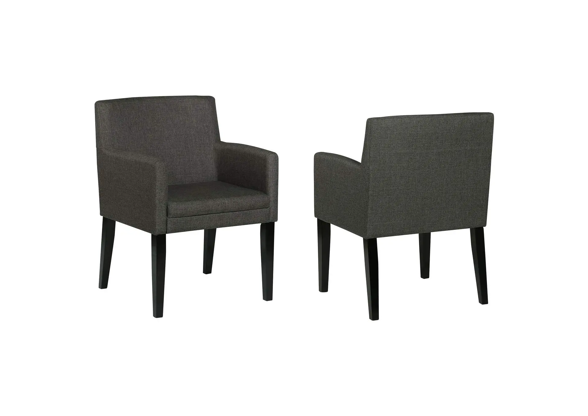 Catherine Upholstered Dining Arm Chair Grey (Set of 2)