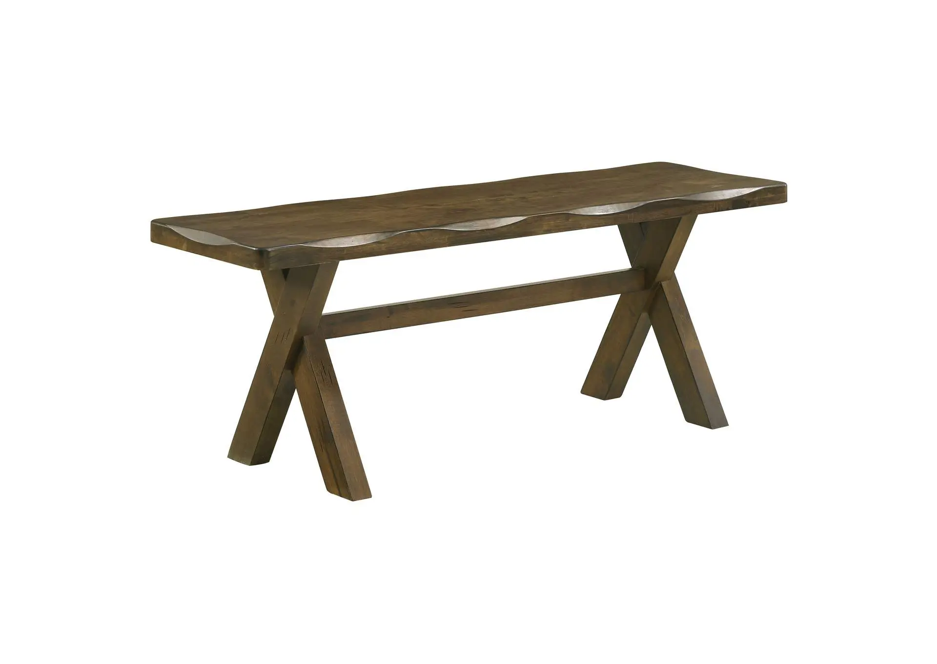 Alston 47-inch Solid Wood Dining Bench Knotty Nutmeg