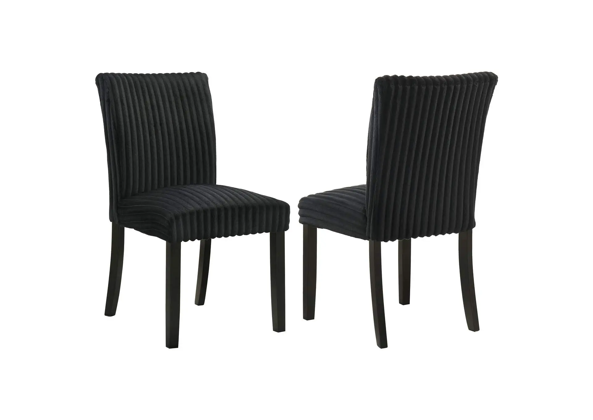 Dermott Upholstered Parson Dining Side Chair Black (Set of 2)