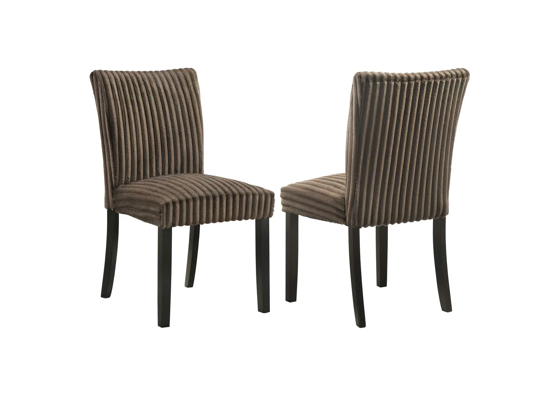 Dermott Upholstered Parson Dining Side Chair Chocolate (Set of 2)