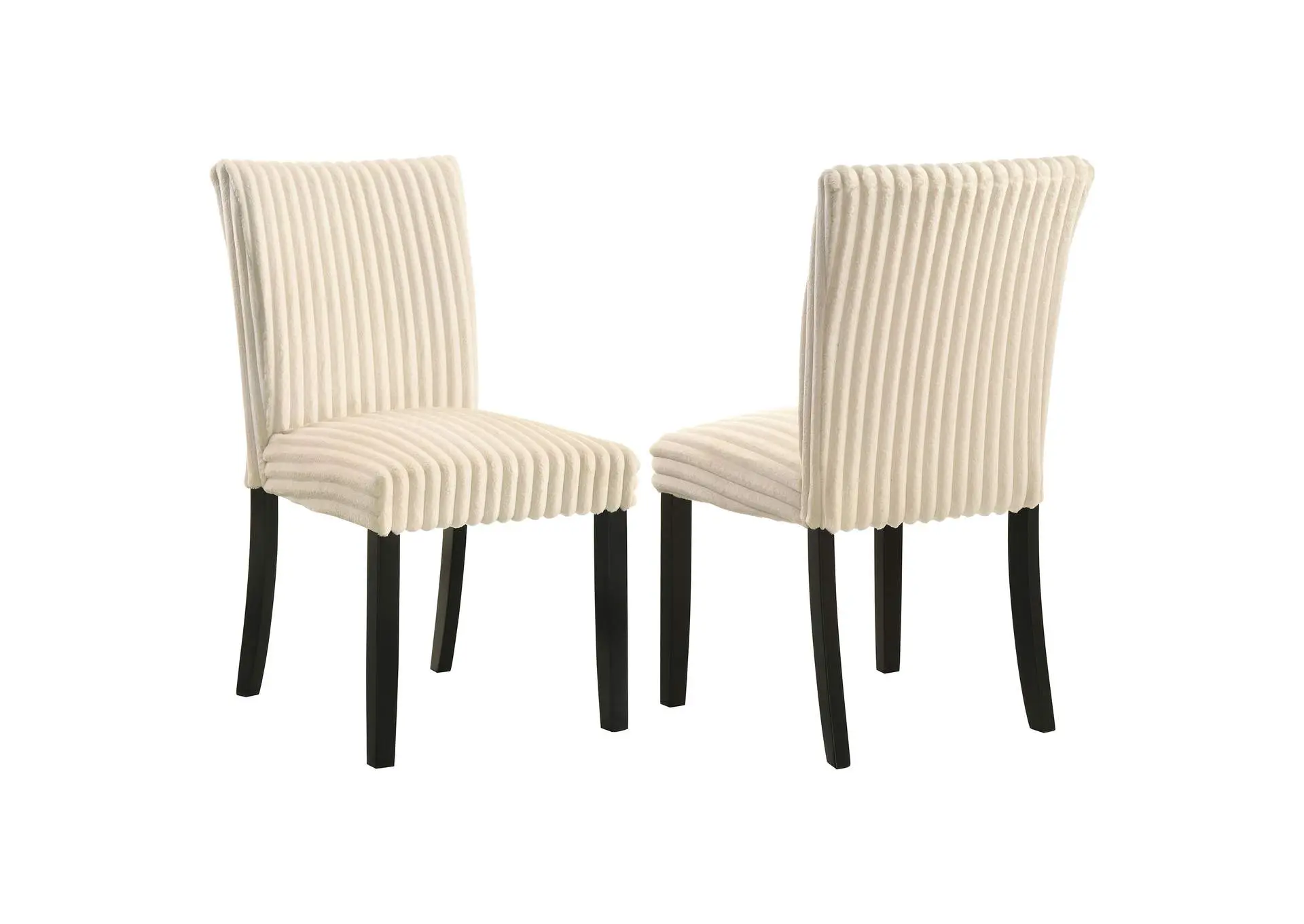 Dermott Upholstered Parson Dining Side Chair Cream (Set of 2)