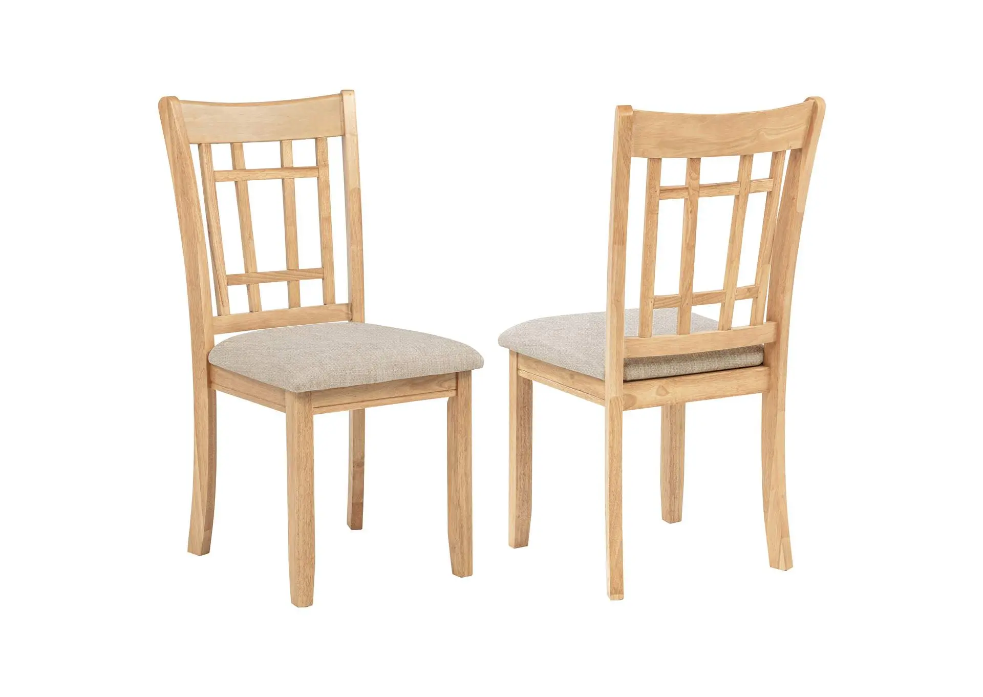 Lavon Wood Dining Side Chair Linen and Light Oak (Set of 2)