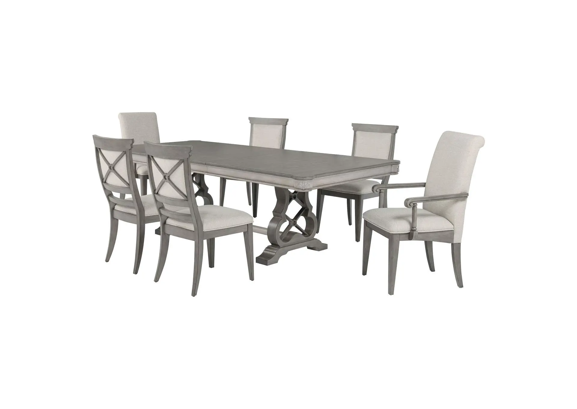 Cresswell 7-piece 104-inch Extension Dining Set Weathered Taupe